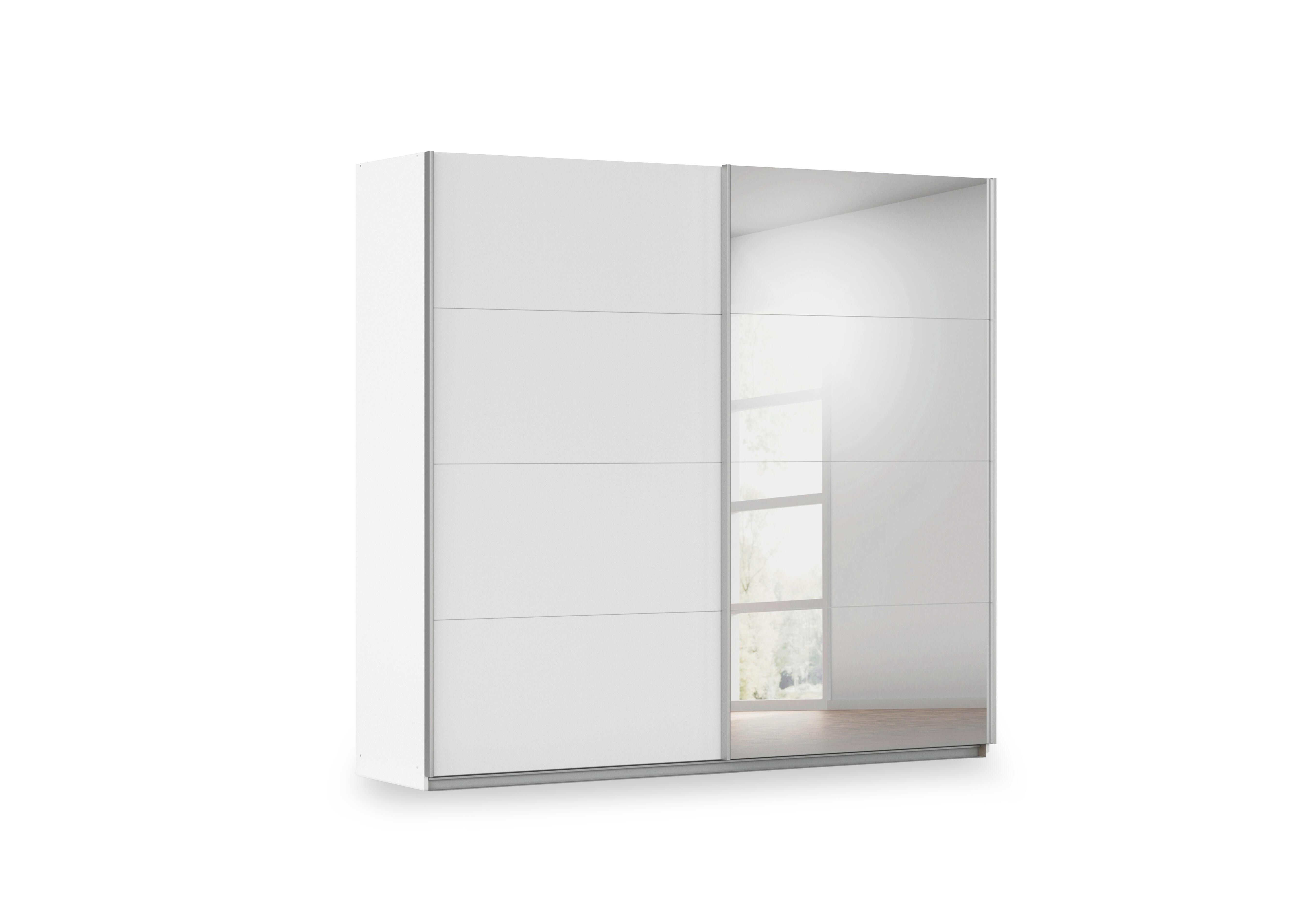 Impulse 226cm 2 Door Décor Slider Wardrobe with Mirror Door in Ad129 Alpine White on Furniture Village