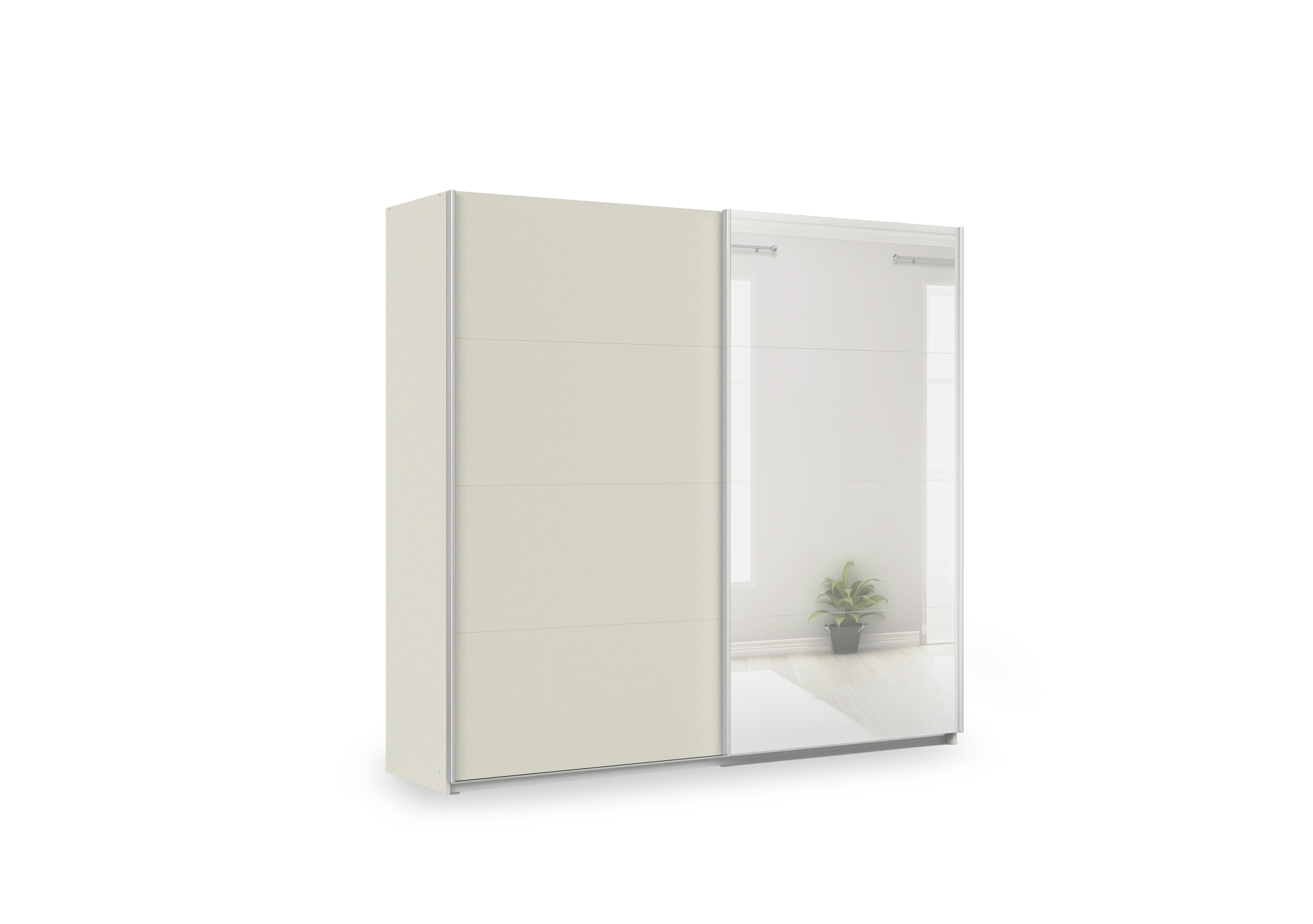 Impulse 226cm 2 Door Décor Slider Wardrobe with Mirror Door in Ag453 Champagne on Furniture Village