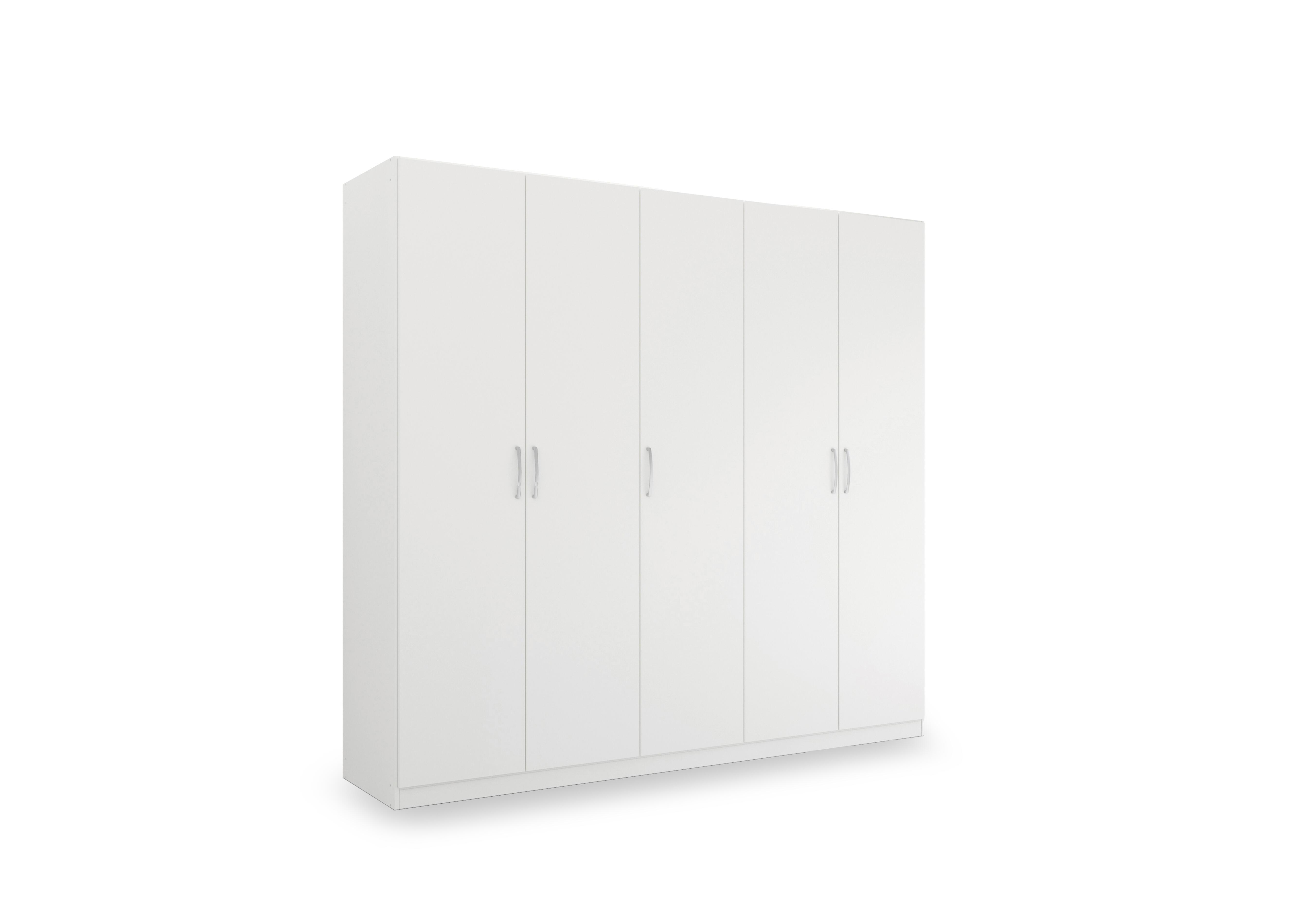 Impulse 226cm 5 Door Décor Hinged Wardrobe in A750b Alpine White on Furniture Village