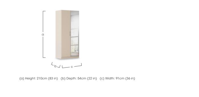Impulse 91cm 2 Door Décor Hinged Wardrobe with Mirror Door in  on Furniture Village