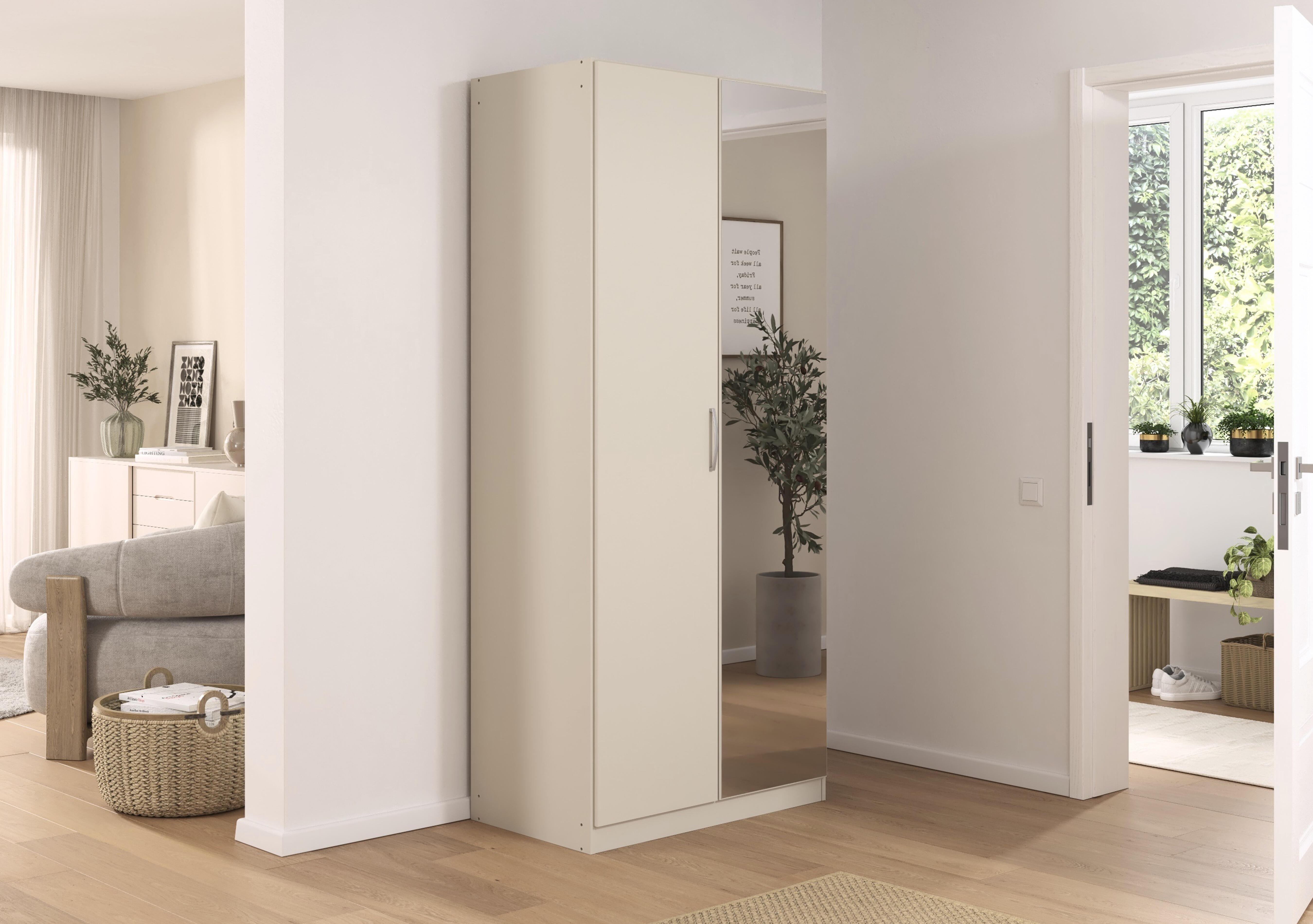 Impulse 91cm 2 Door Décor Hinged Wardrobe with Mirror Door in  on Furniture Village