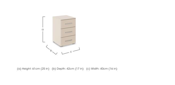 Impulse 3 Drawer Bedside Cabinet in  on Furniture Village