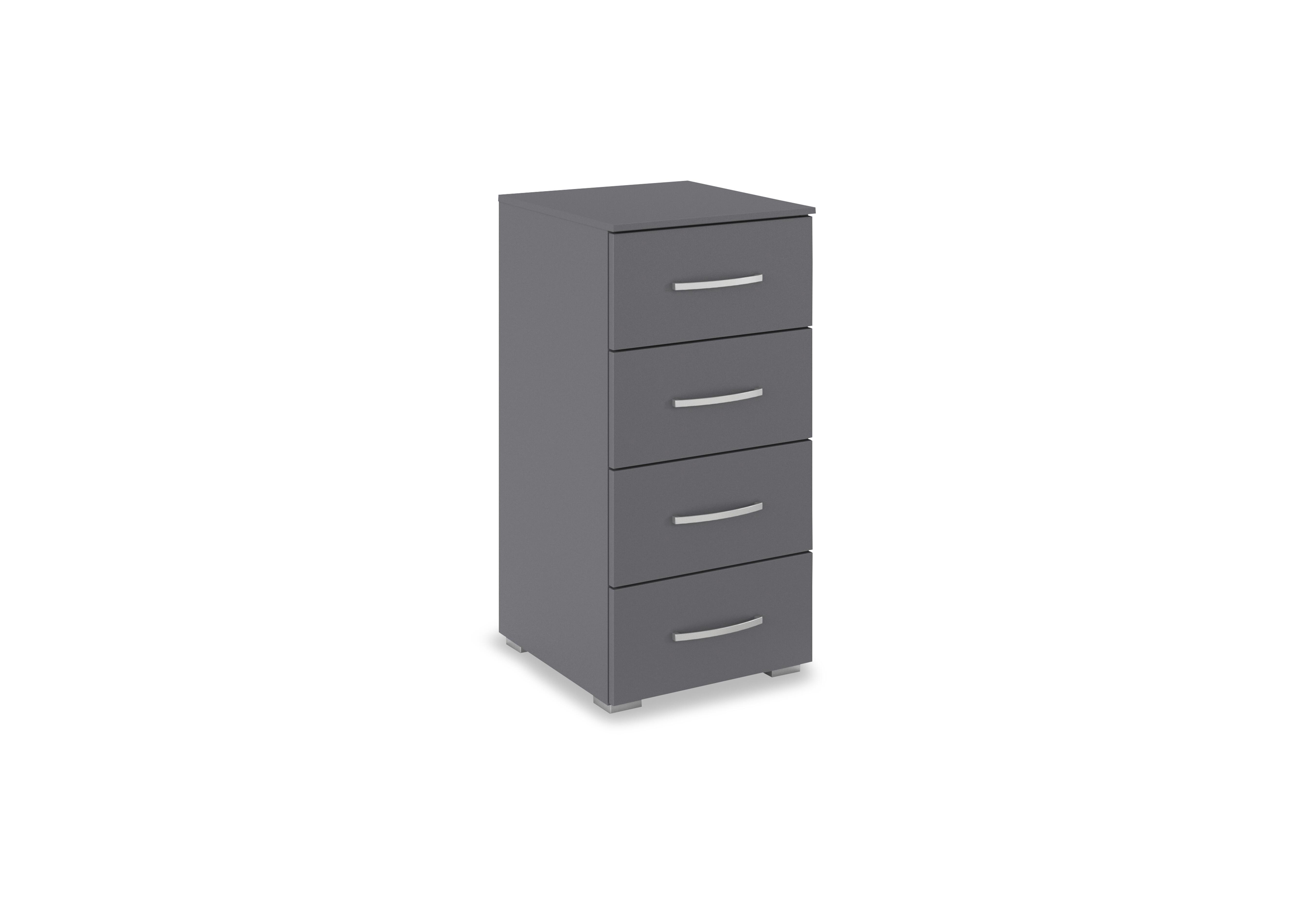 Impulse 40cm 4 Drawer Décor Chest in Ac23b Metallic Grey on Furniture Village