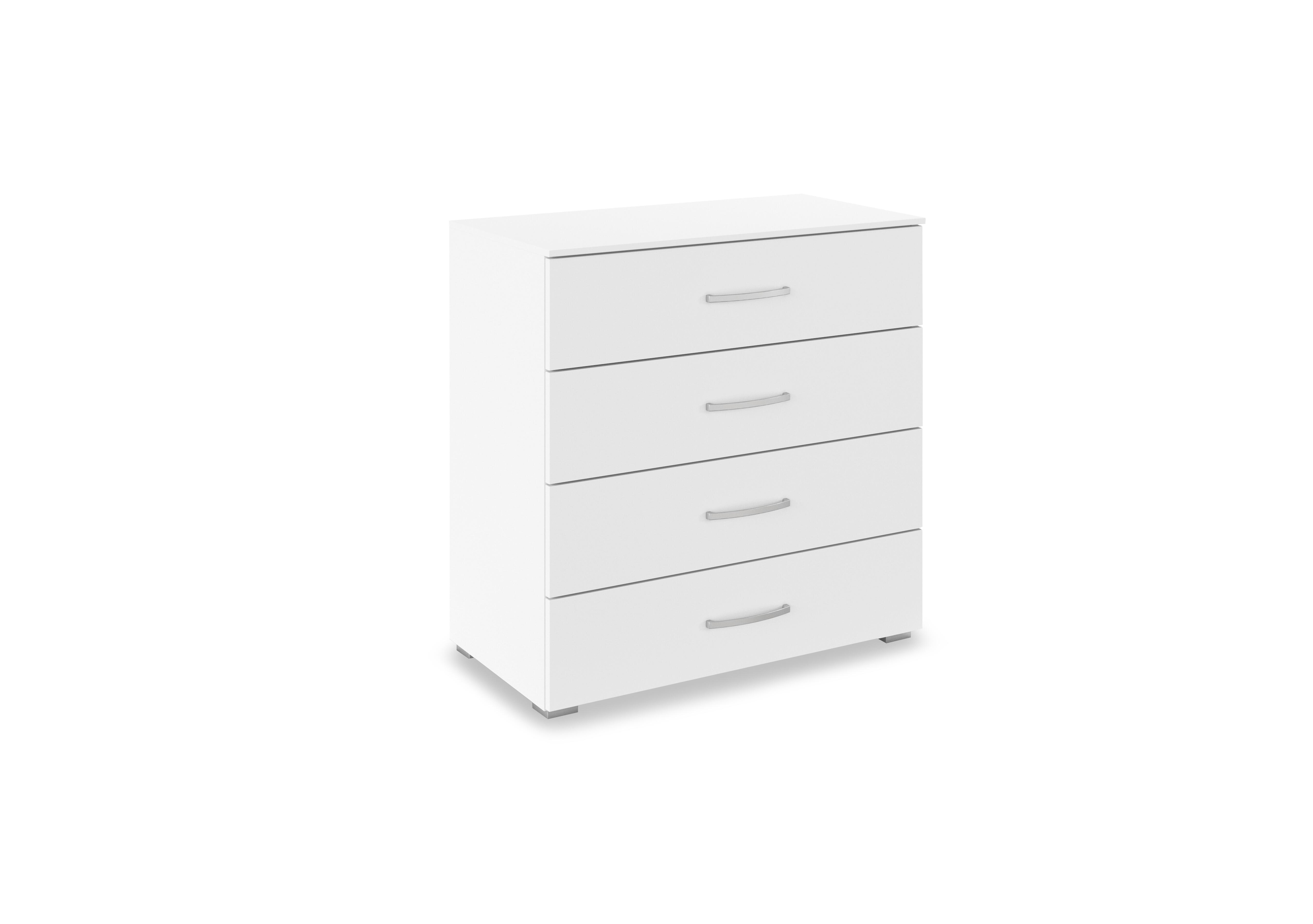 Impulse 80cm 4 Drawer Décor Chest in Ac11b Alpine White on Furniture Village