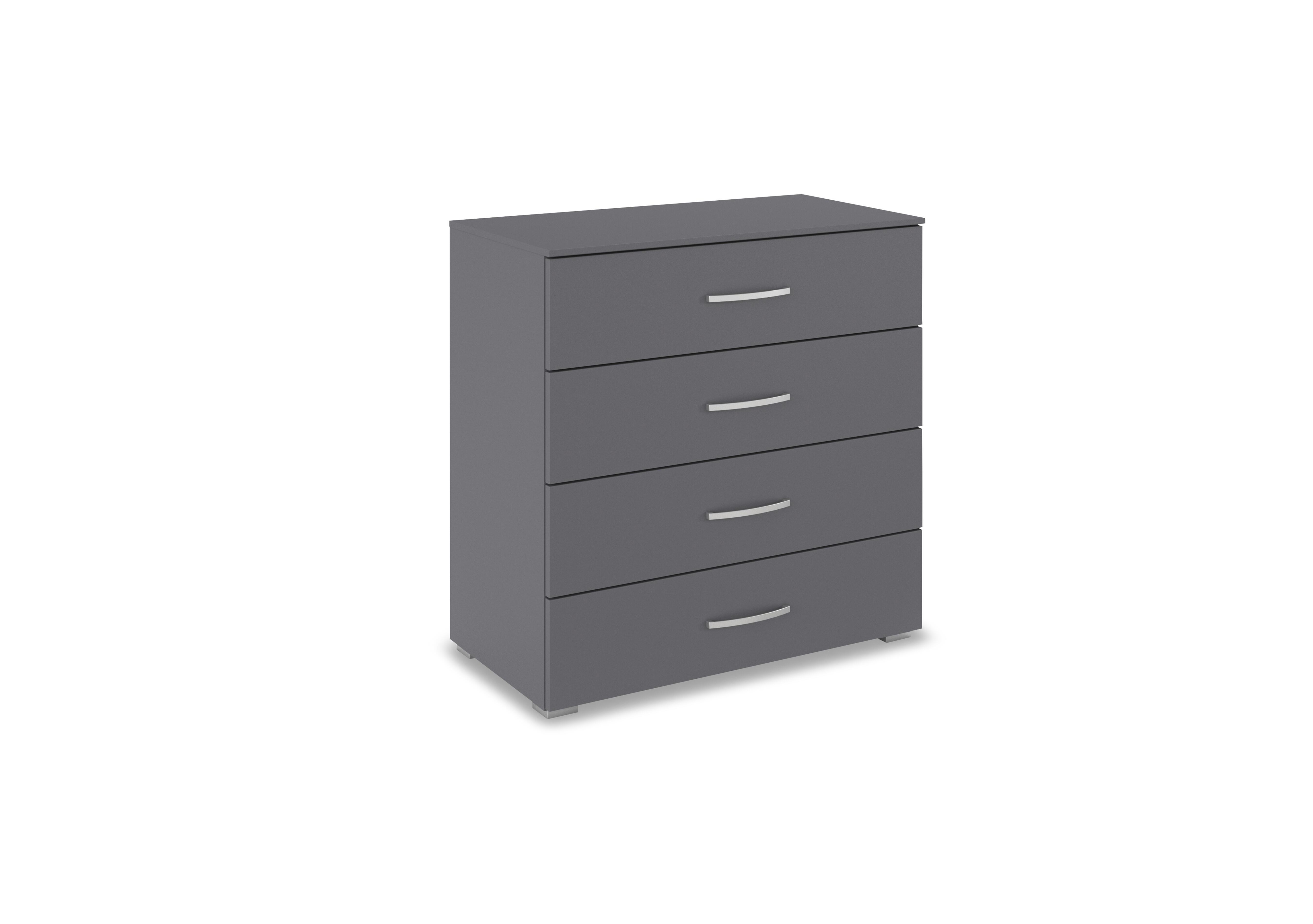 Impulse 80cm 4 Drawer Décor Chest in Ac23b Metallic Grey on Furniture Village