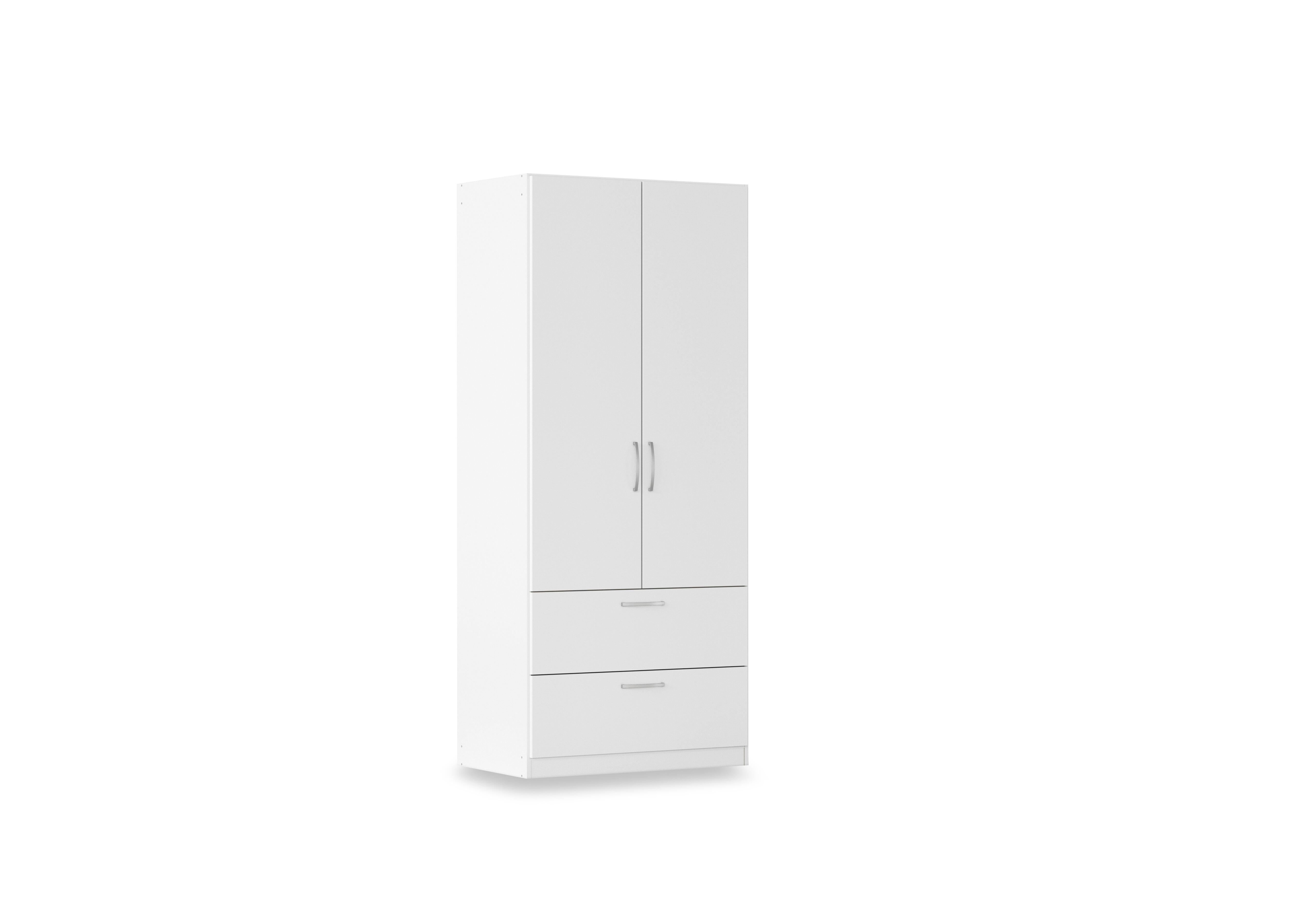 Impulse 91cm 2 Door Combi Décor Wardrobe in A750b Alpine White on Furniture Village