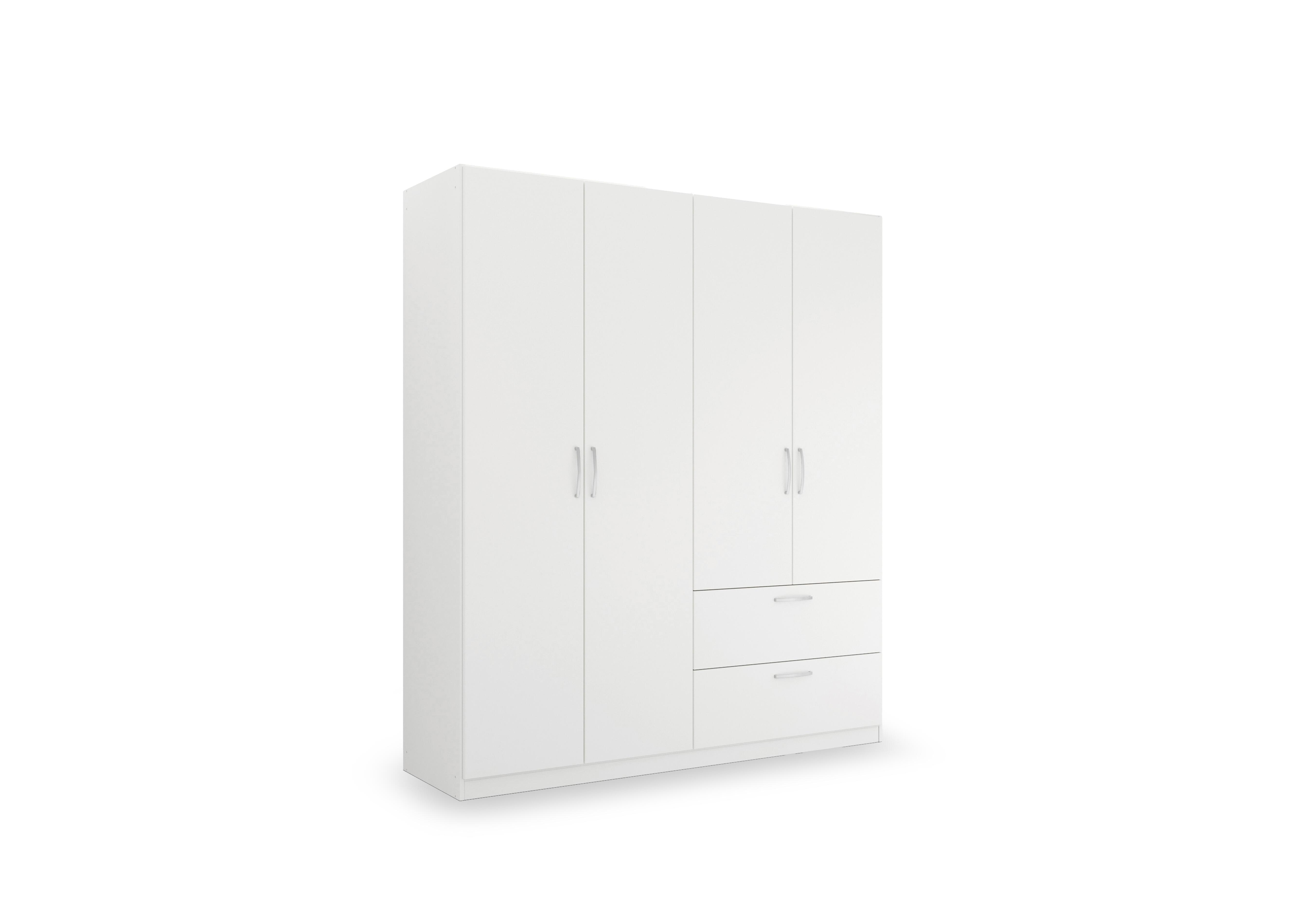 Impulse 181cm 4 Door Combi Décor Wardrobe in A750b Alpine White on Furniture Village