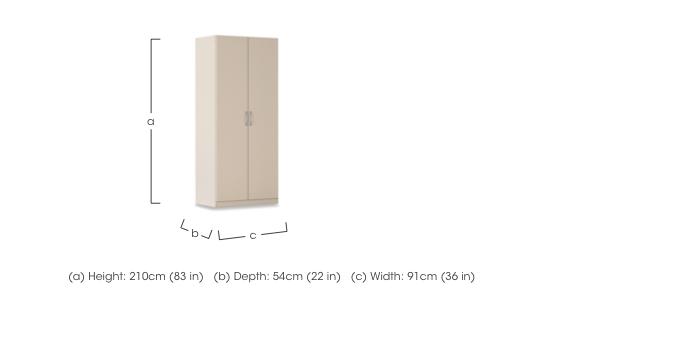Impulse 91cm 2 Door Décor Hinged Wardrobe in  on Furniture Village
