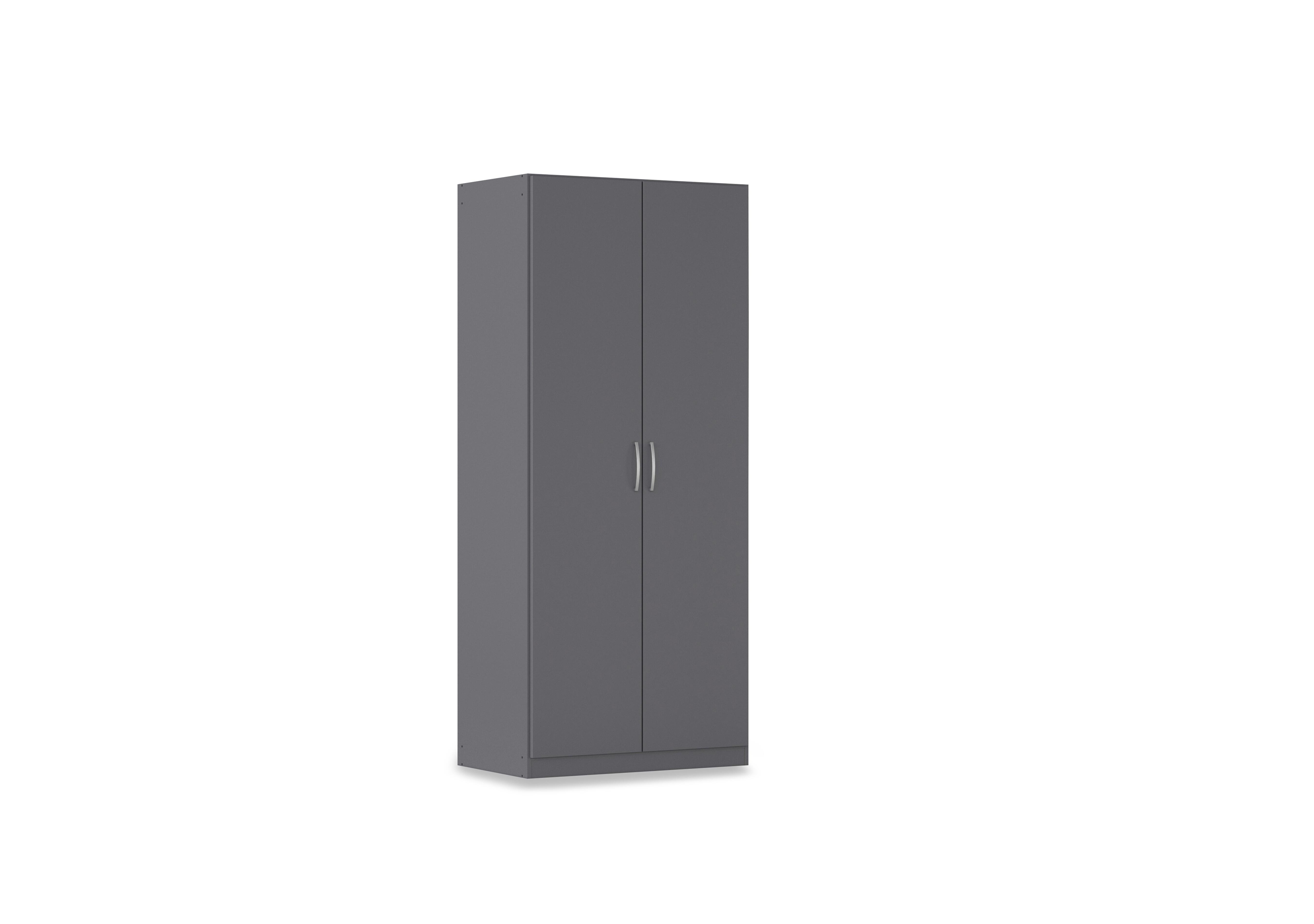 Impulse 91cm 2 Door Décor Hinged Wardrobe in Aw93b Metallic Grey on Furniture Village