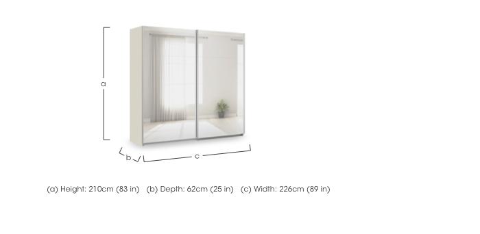 Impulse 226cm 2 Door Mirror Slider Wardrobe in  on Furniture Village