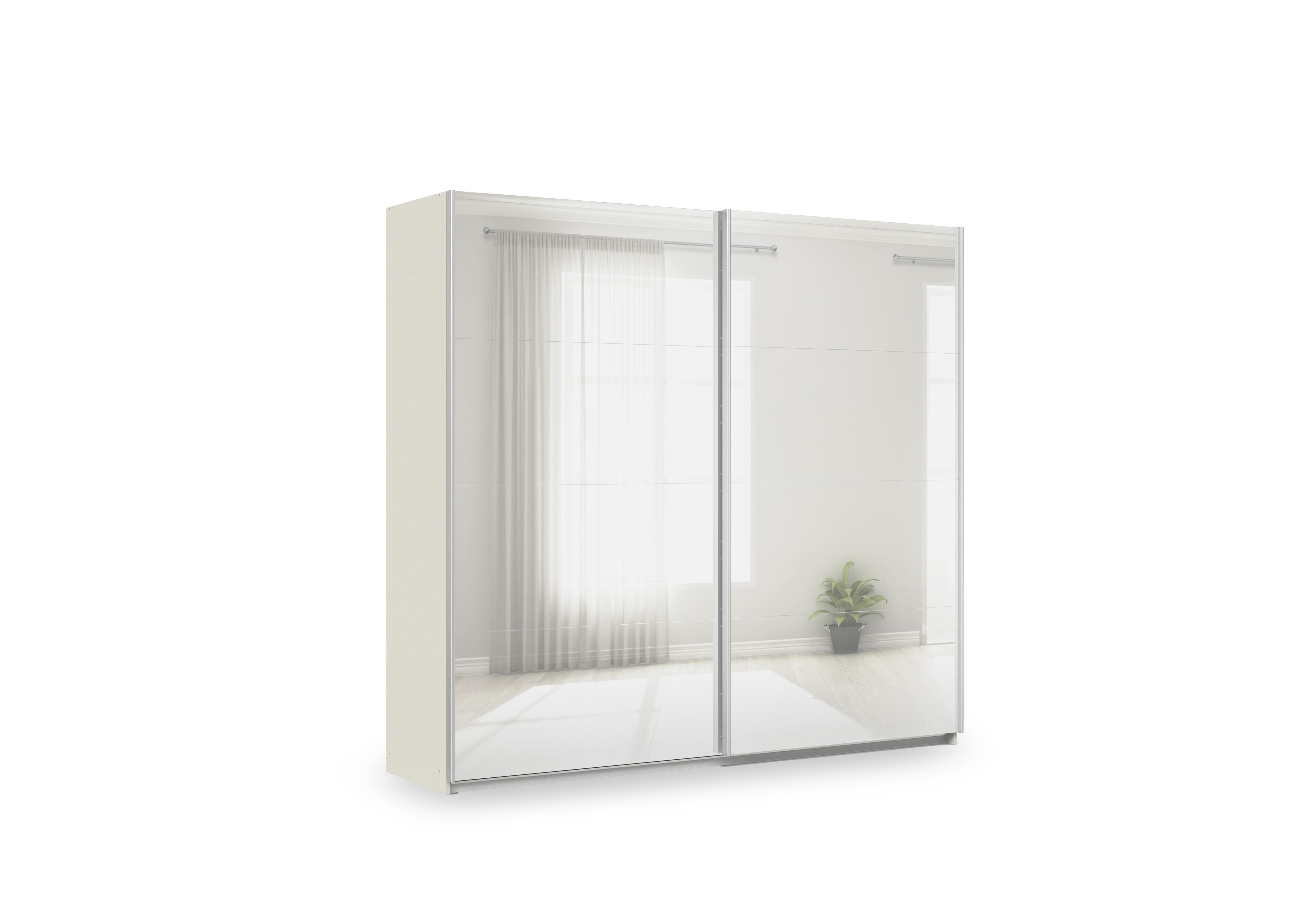 Impulse 226cm 2 Door Mirror Slider Wardrobe in Ag453 Champagne on Furniture Village