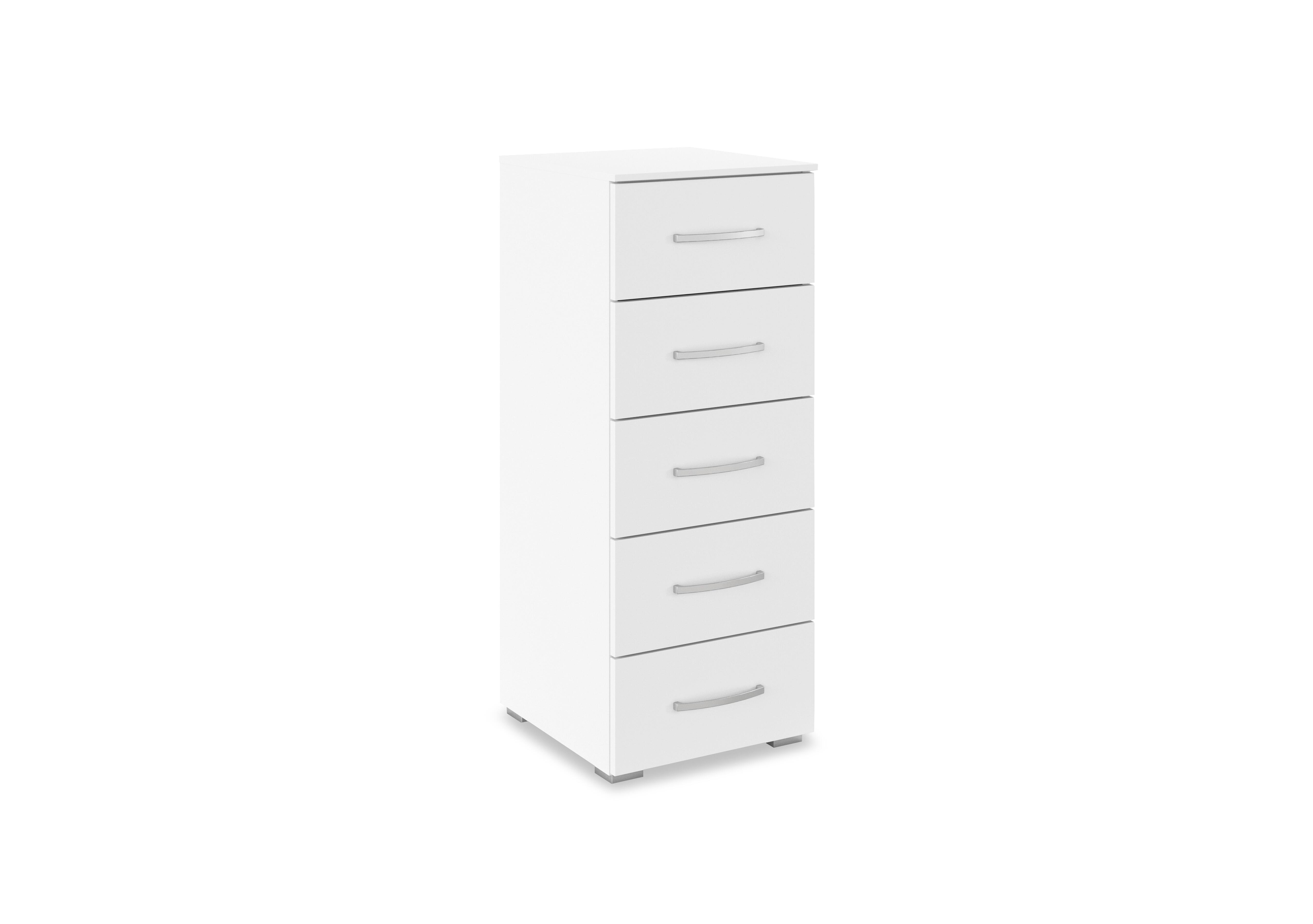 Impulse 5 Drawer Tall Chest in Ac11b Alpine White on Furniture Village