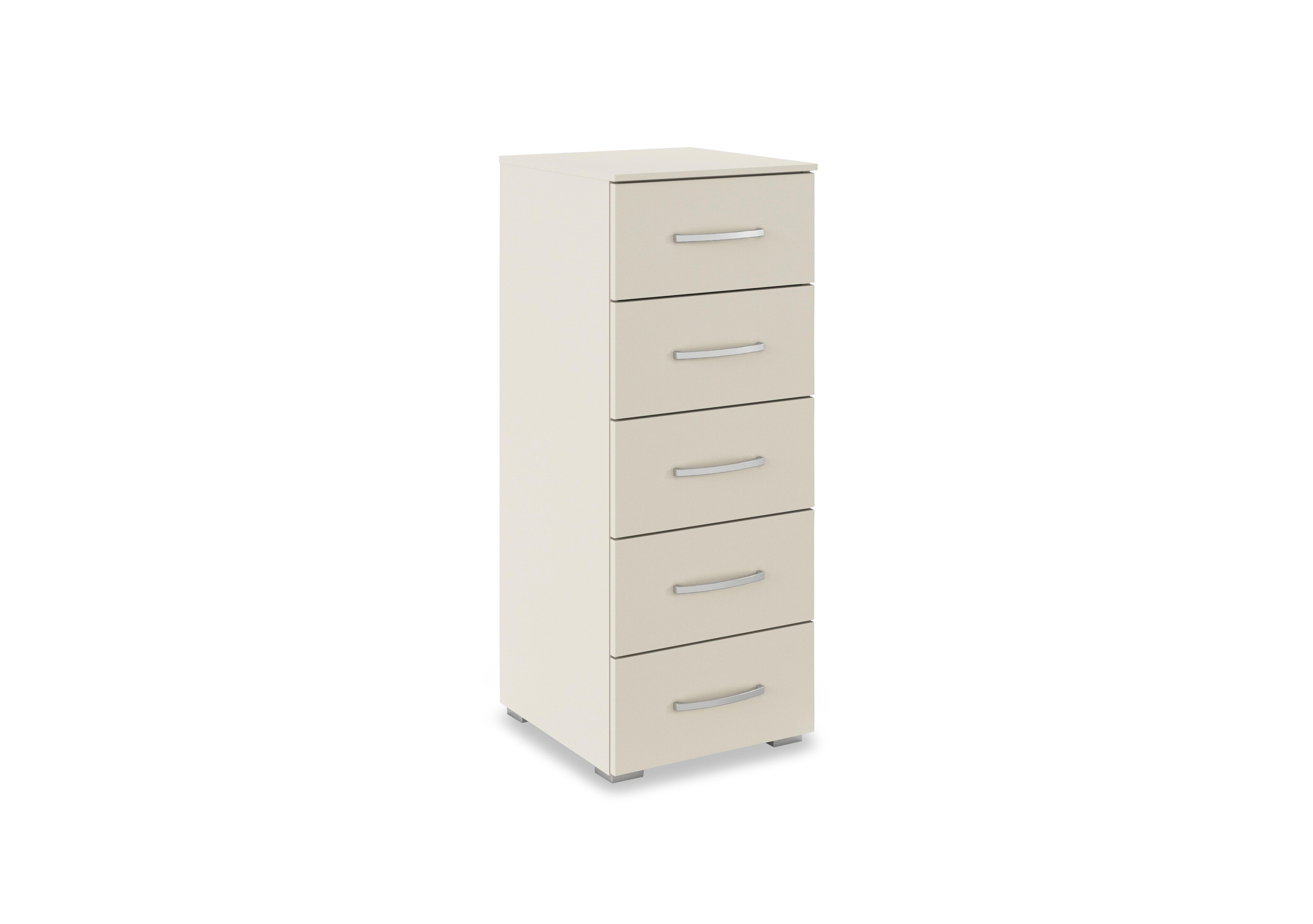 Impulse 5 Drawer Tall Chest in Ac17b Champagne on Furniture Village