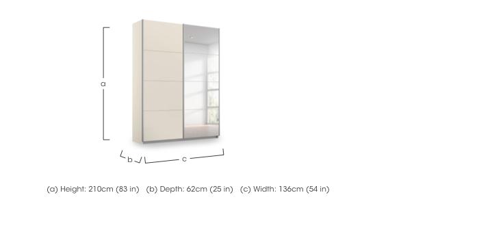Impulse 136cm 2 Door Décor Slider Wardrobe with Mirror Door in  on Furniture Village