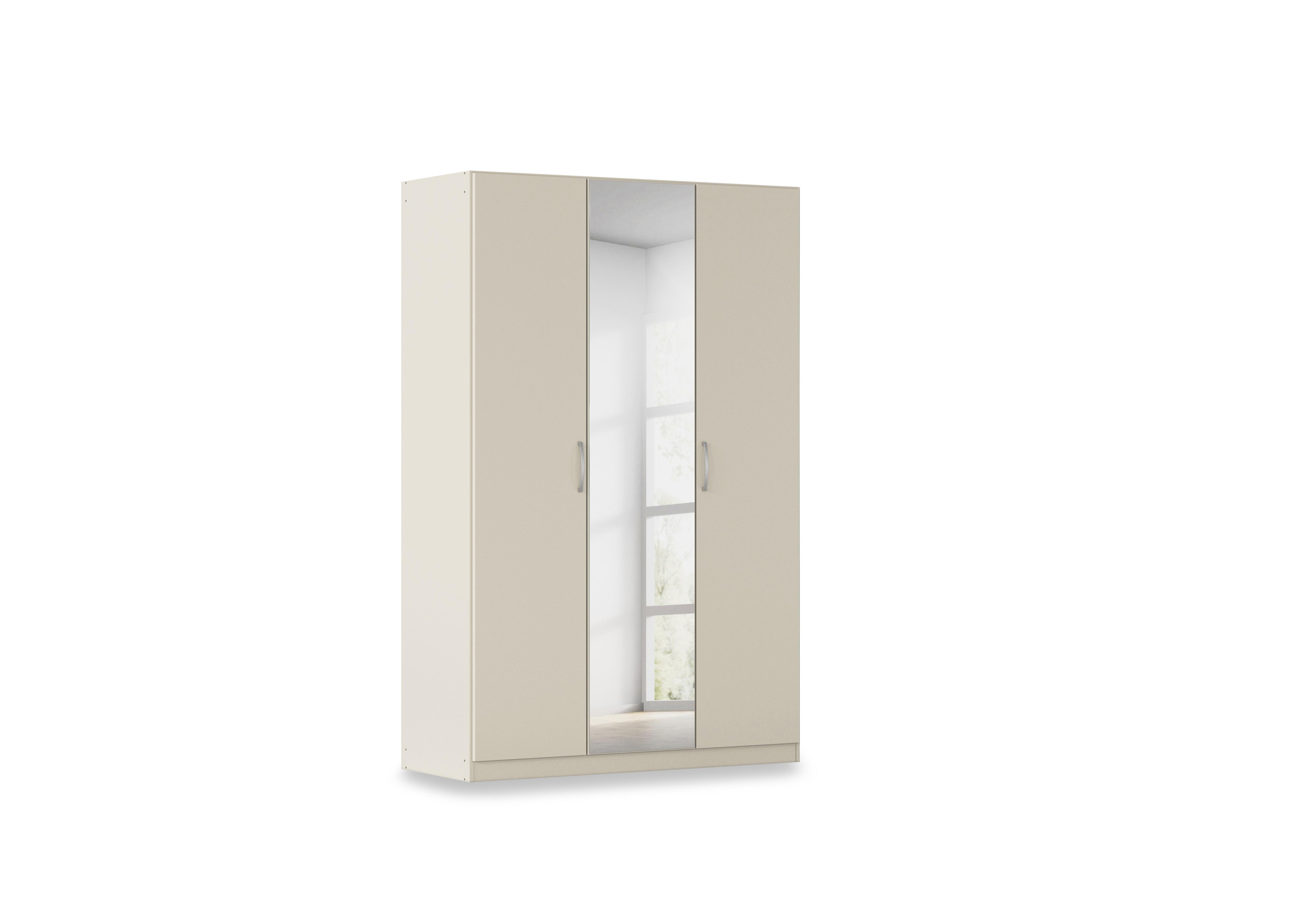 Impulse 136cm 3 Door Décor Hinged Wardrobe with Mirror Door in Aw92b Champagne on Furniture Village