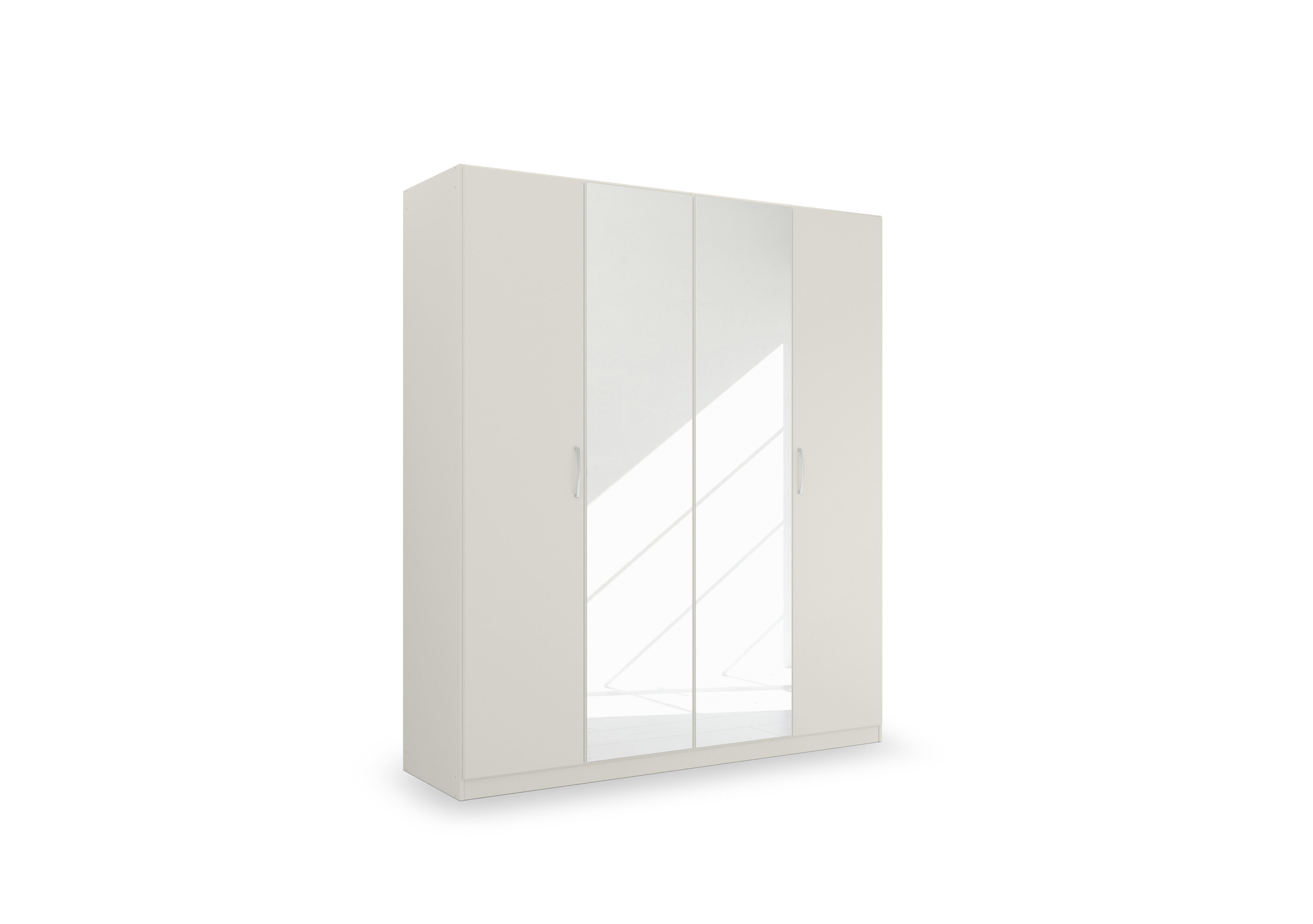 Impulse 181cm 4 Door Décor Hinged Wardrobe with 2 Mirror Doors in Aw92b Champagne on Furniture Village