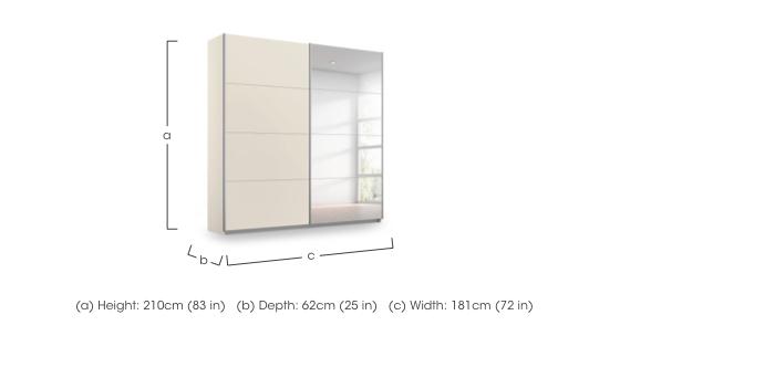 Impulse 181cm 2 Door Décor Slider Wardrobe with Mirror Door in  on Furniture Village