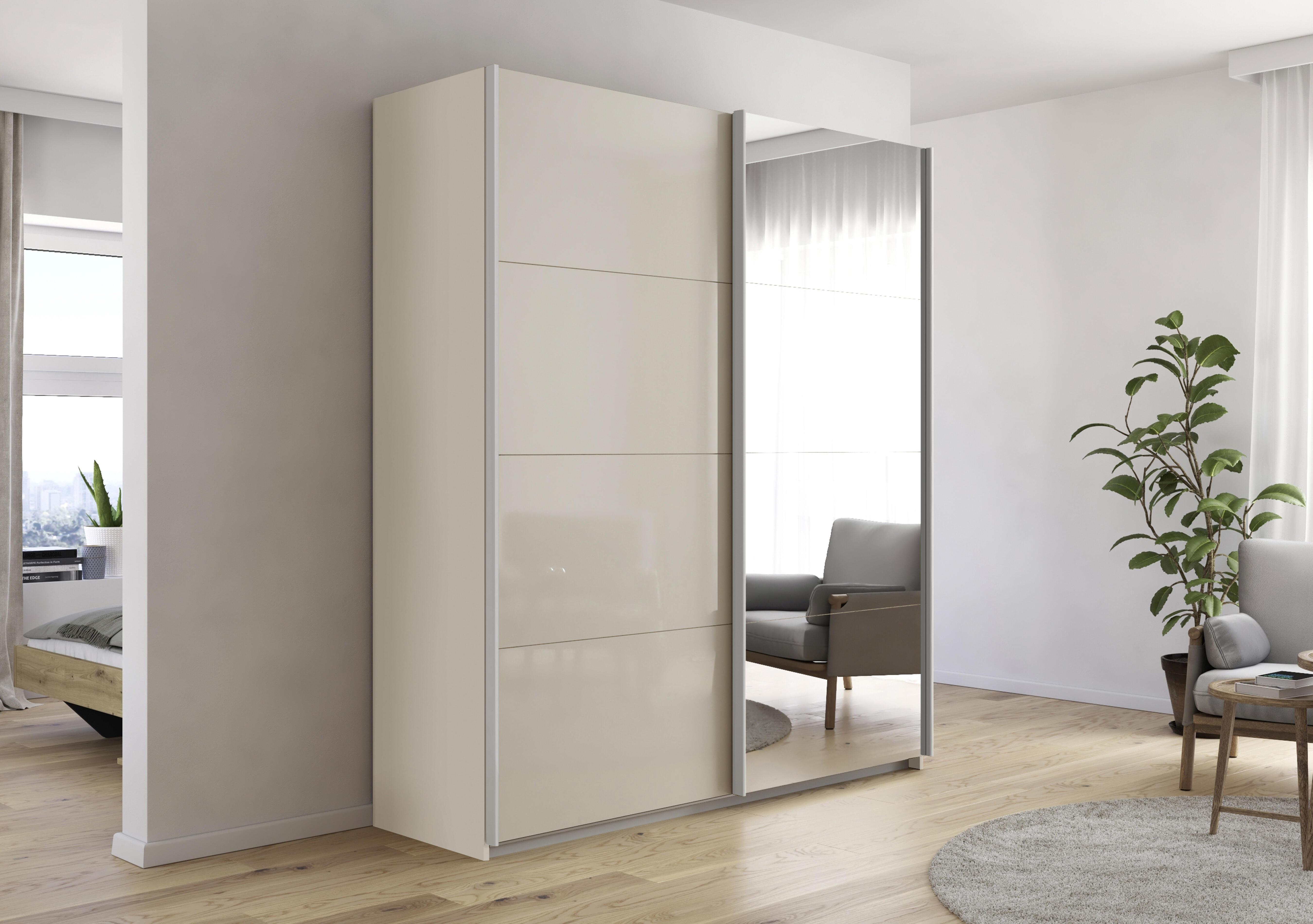 Impulse 181cm 2 Door Décor Slider Wardrobe with Mirror Door in  on Furniture Village