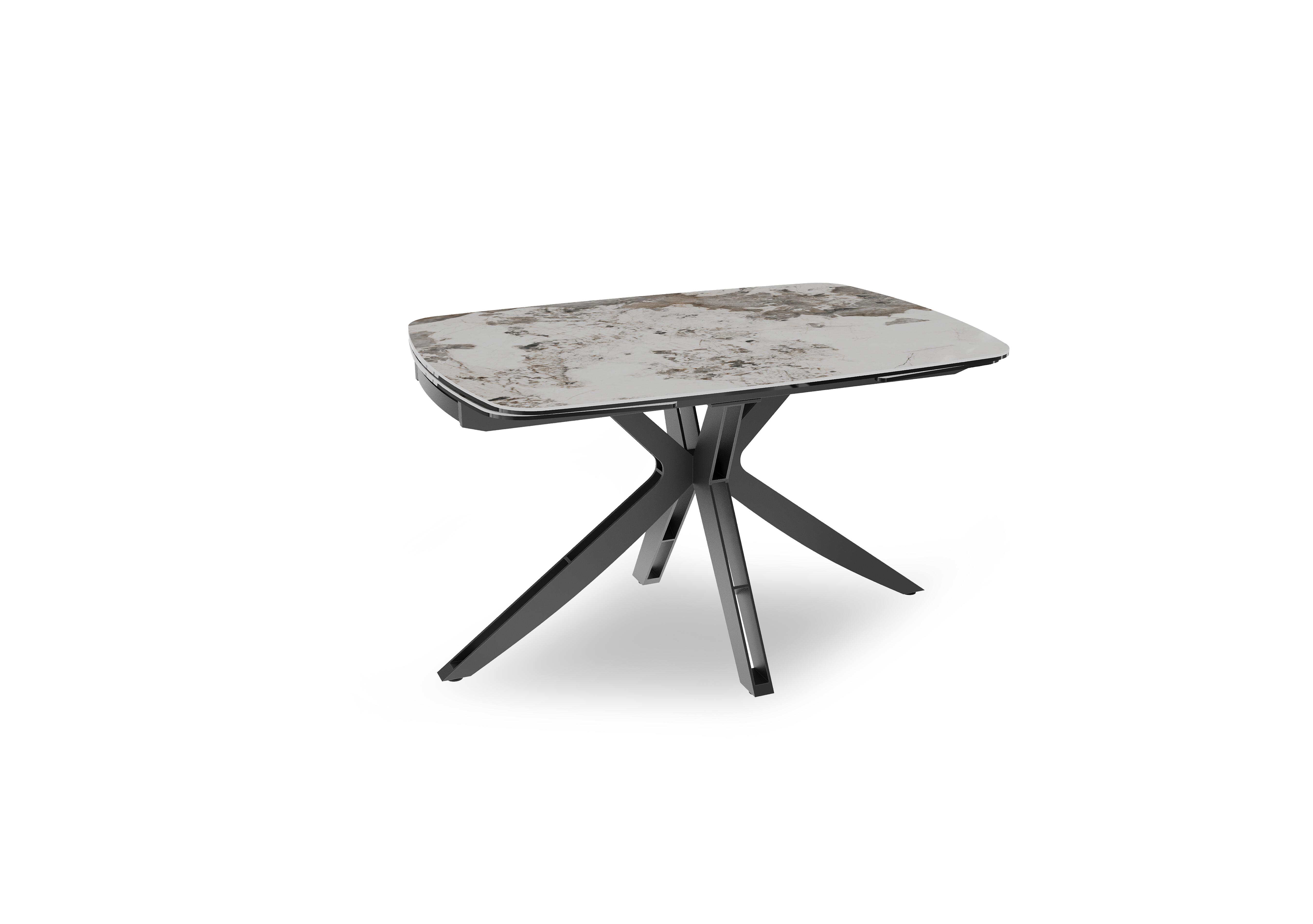 Jose Draw Leaf Extending Dining Table in Calcutta Marble on Furniture Village