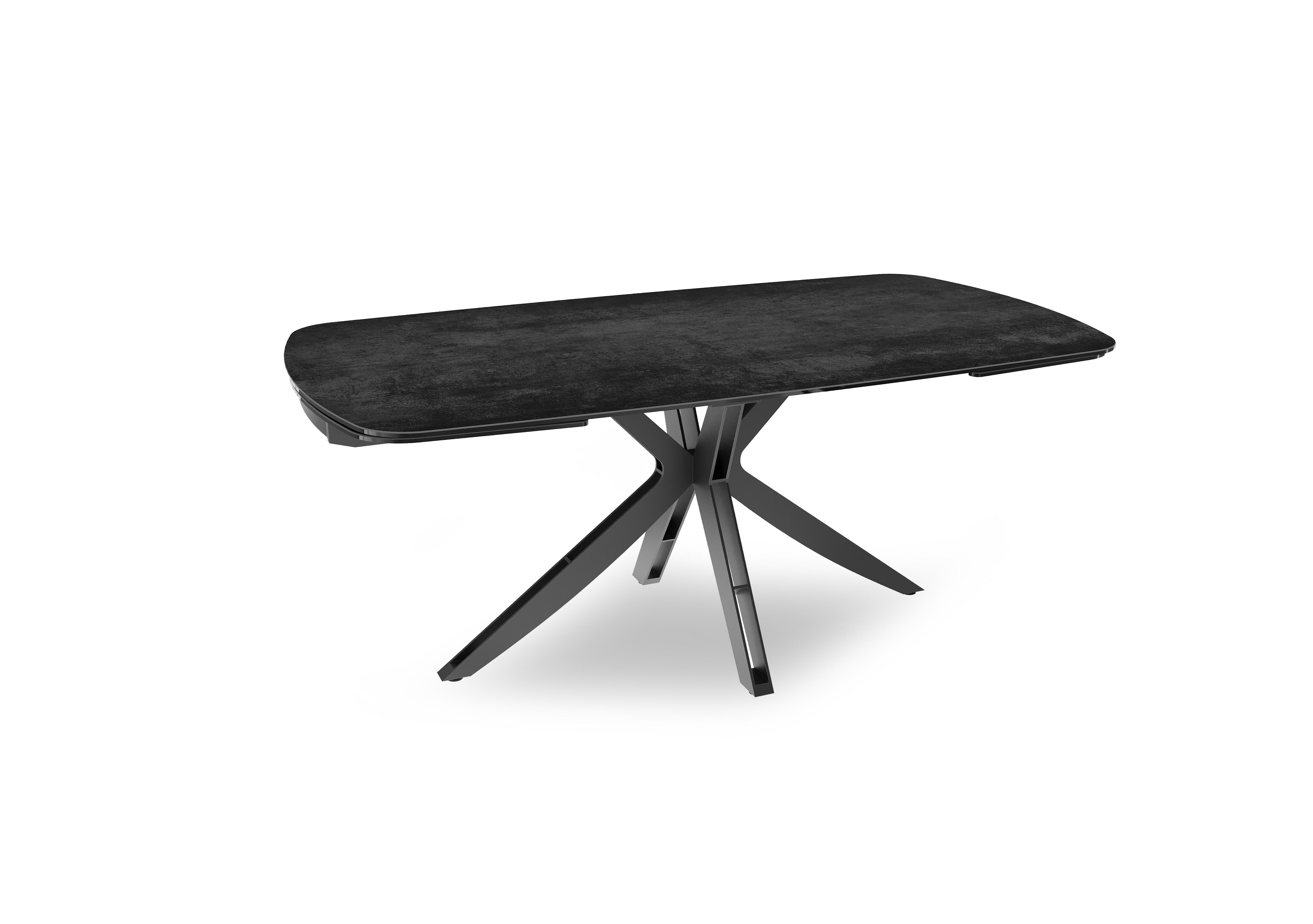 Jose Draw Leaf Extending Dining Table in Titanium on Furniture Village