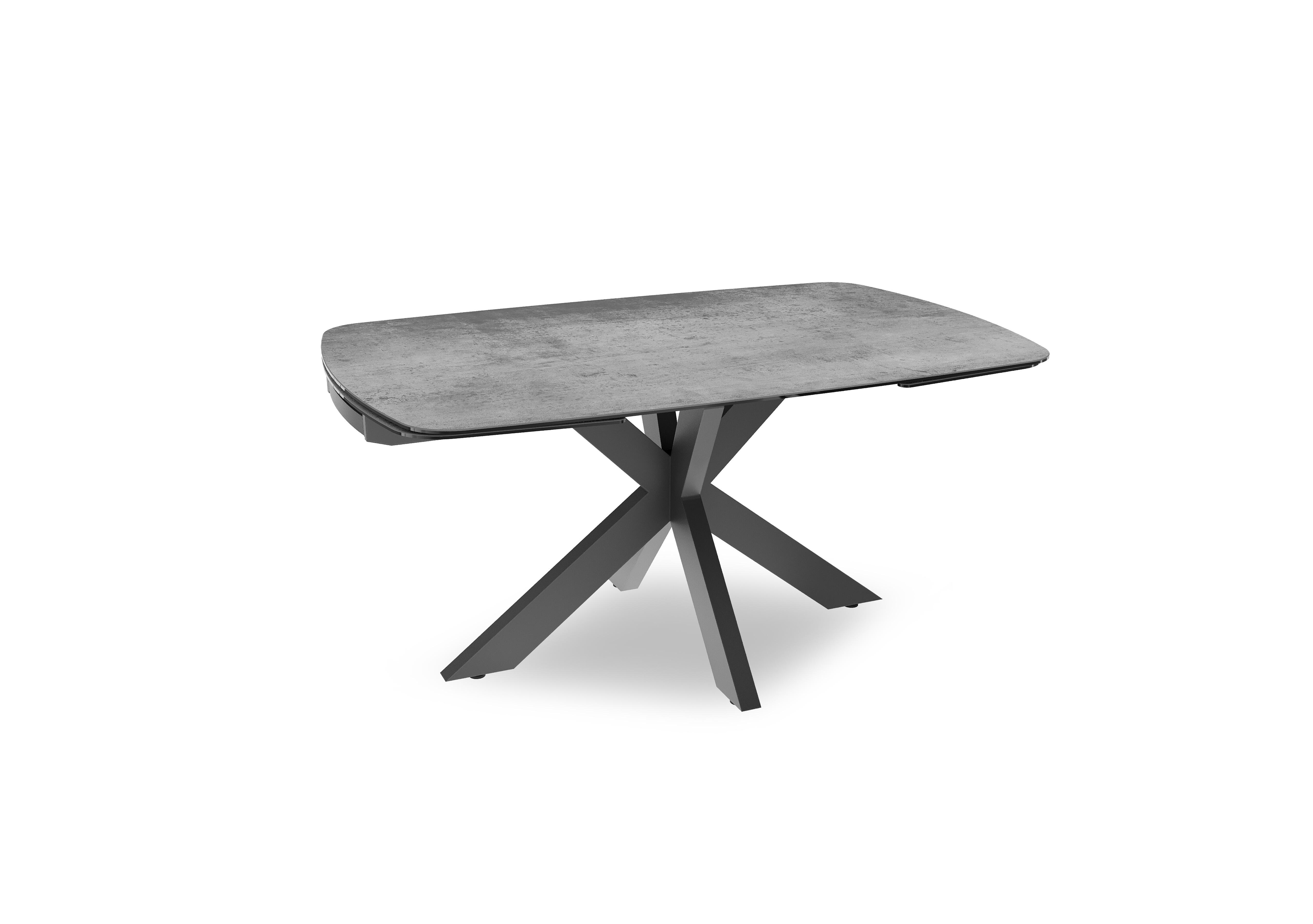 Raul Draw Leaf Extending Dining Table in Silver on Furniture Village