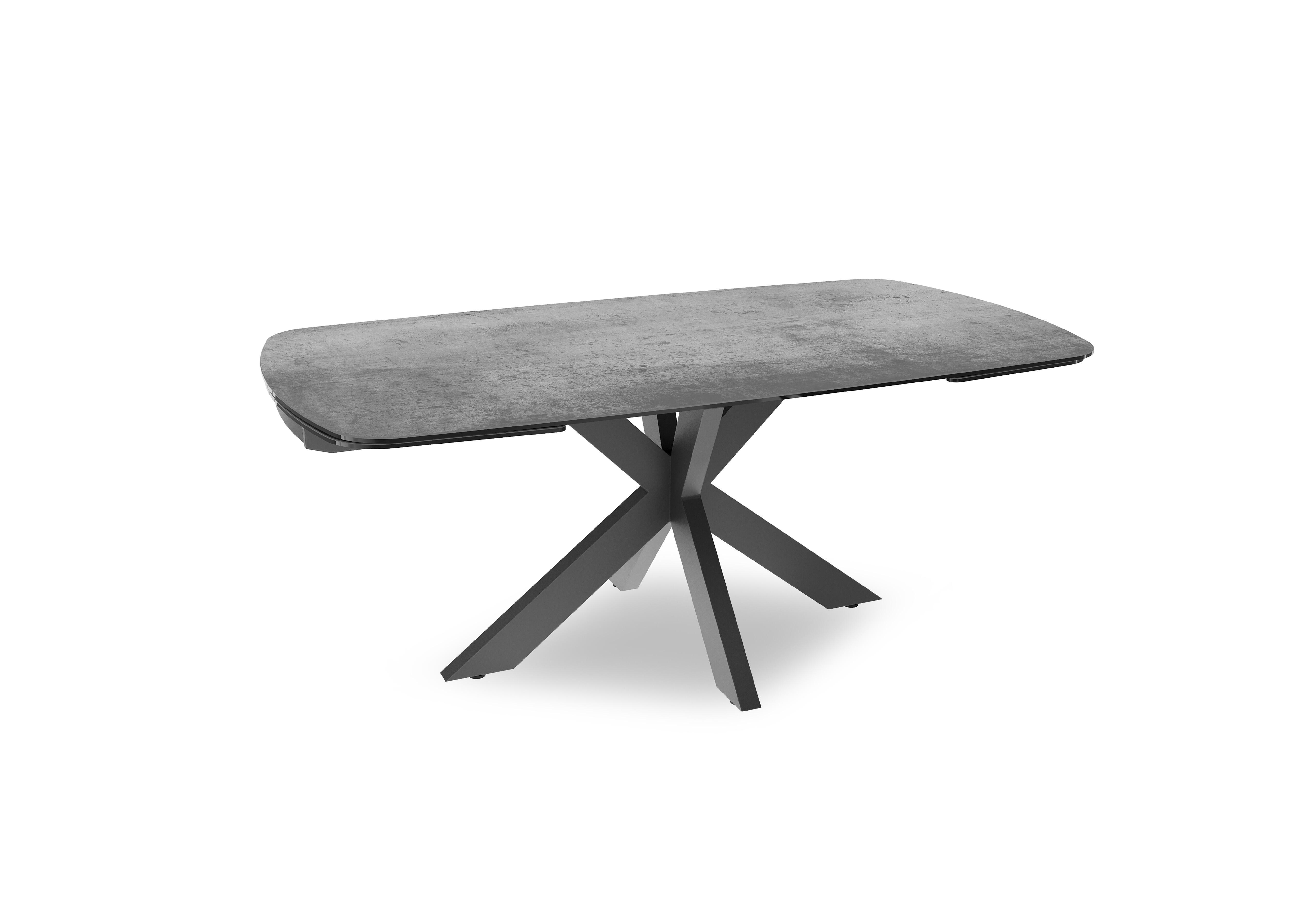 Raul Draw Leaf Extending Dining Table in Silver on Furniture Village