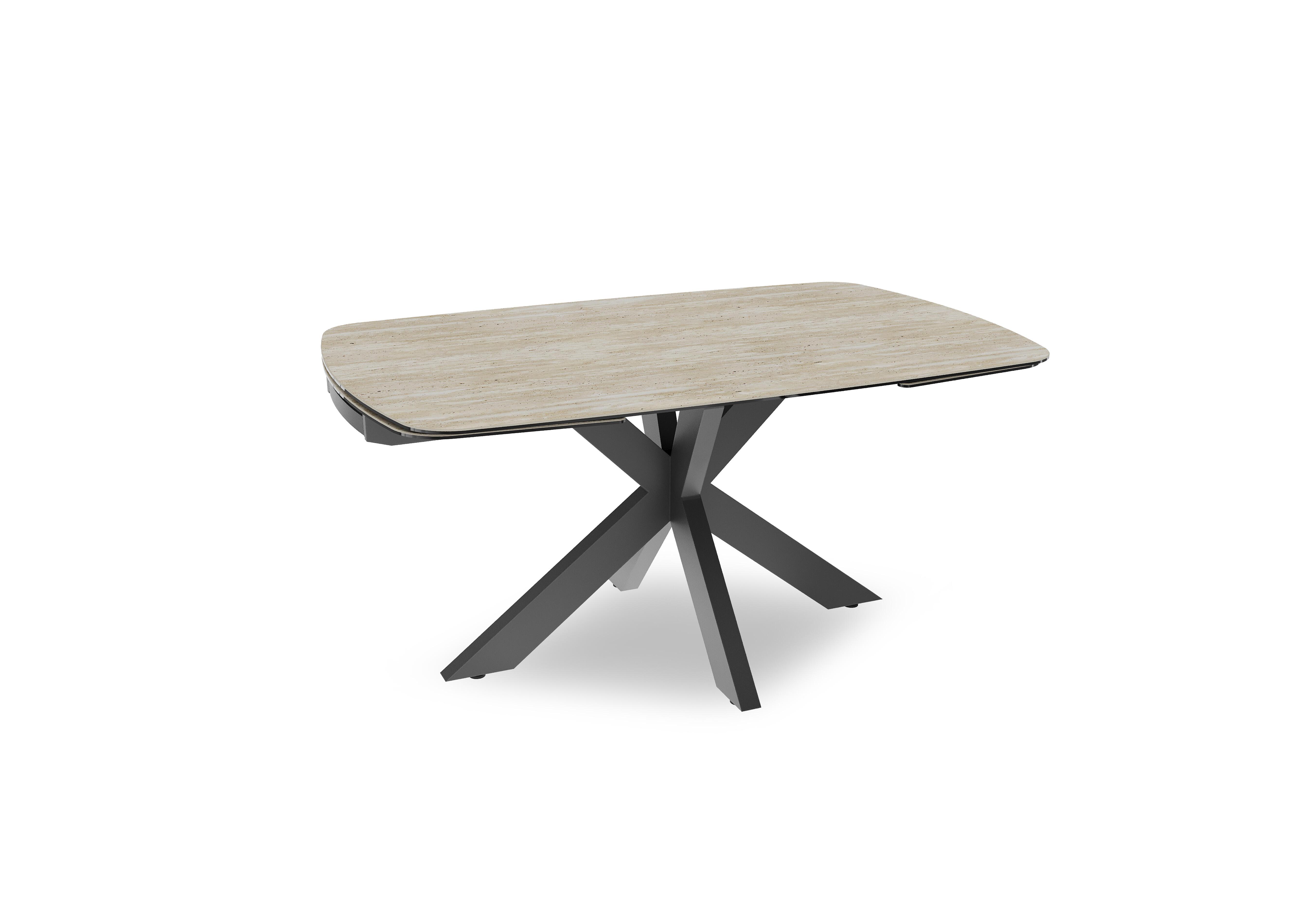 Raul Draw Leaf Extending Dining Table in Travertine on Furniture Village