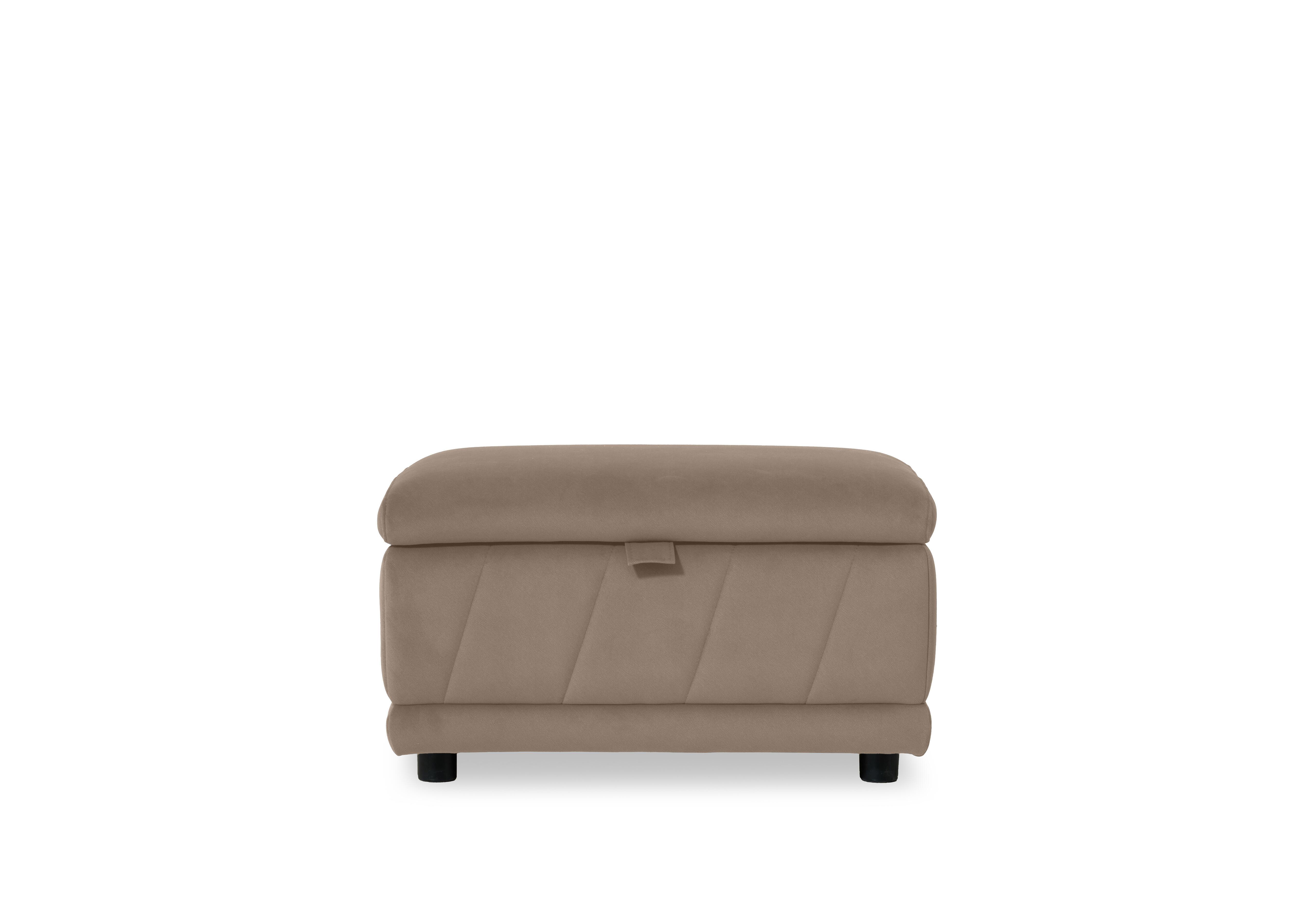 Genius Fabric Storage Footstool in Bella Latte 43170 on Furniture Village