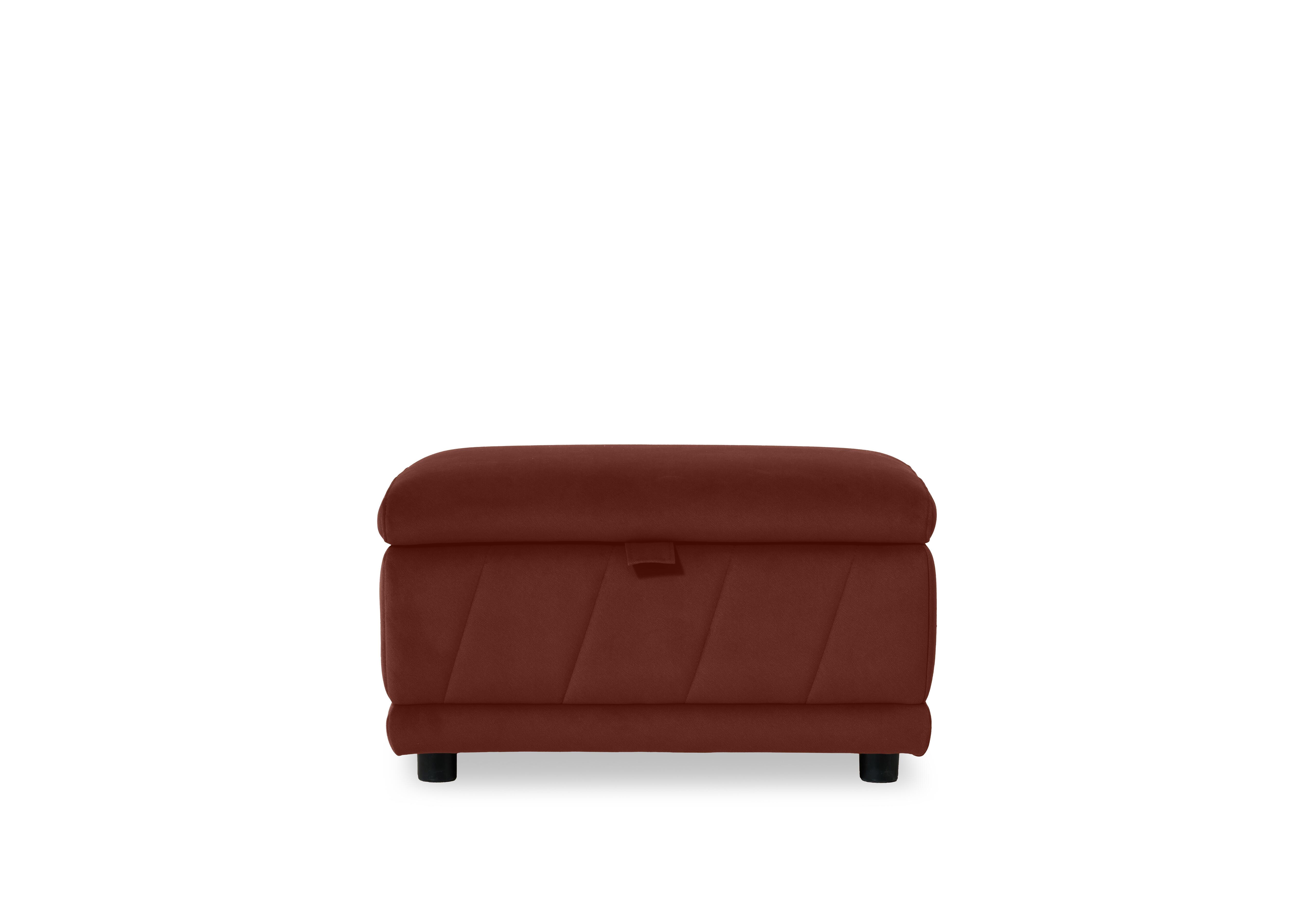 Genius Fabric Storage Footstool in Bella Rust 43232 on Furniture Village