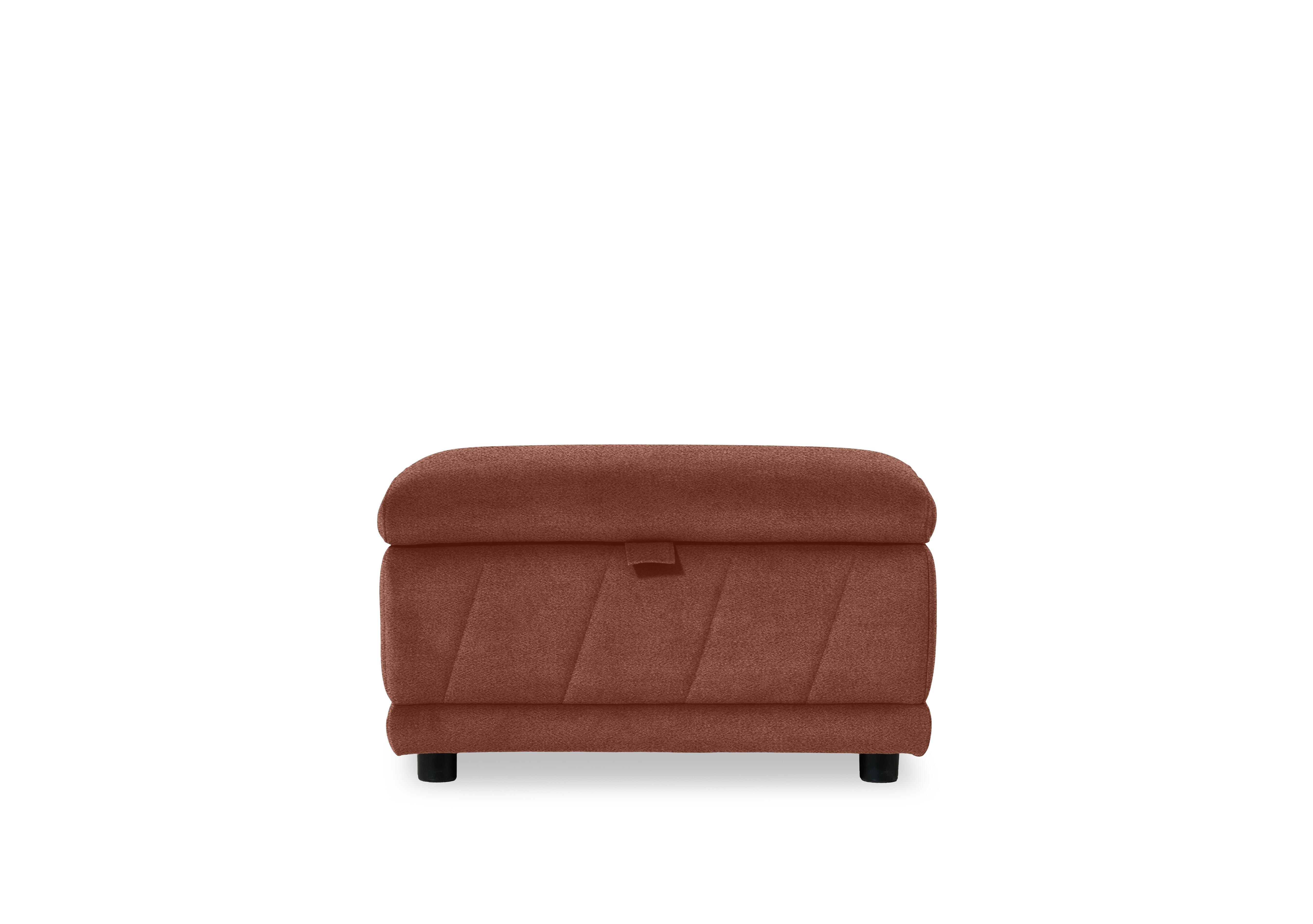 Genius Fabric Storage Footstool in Hudson Rust 25500 on Furniture Village