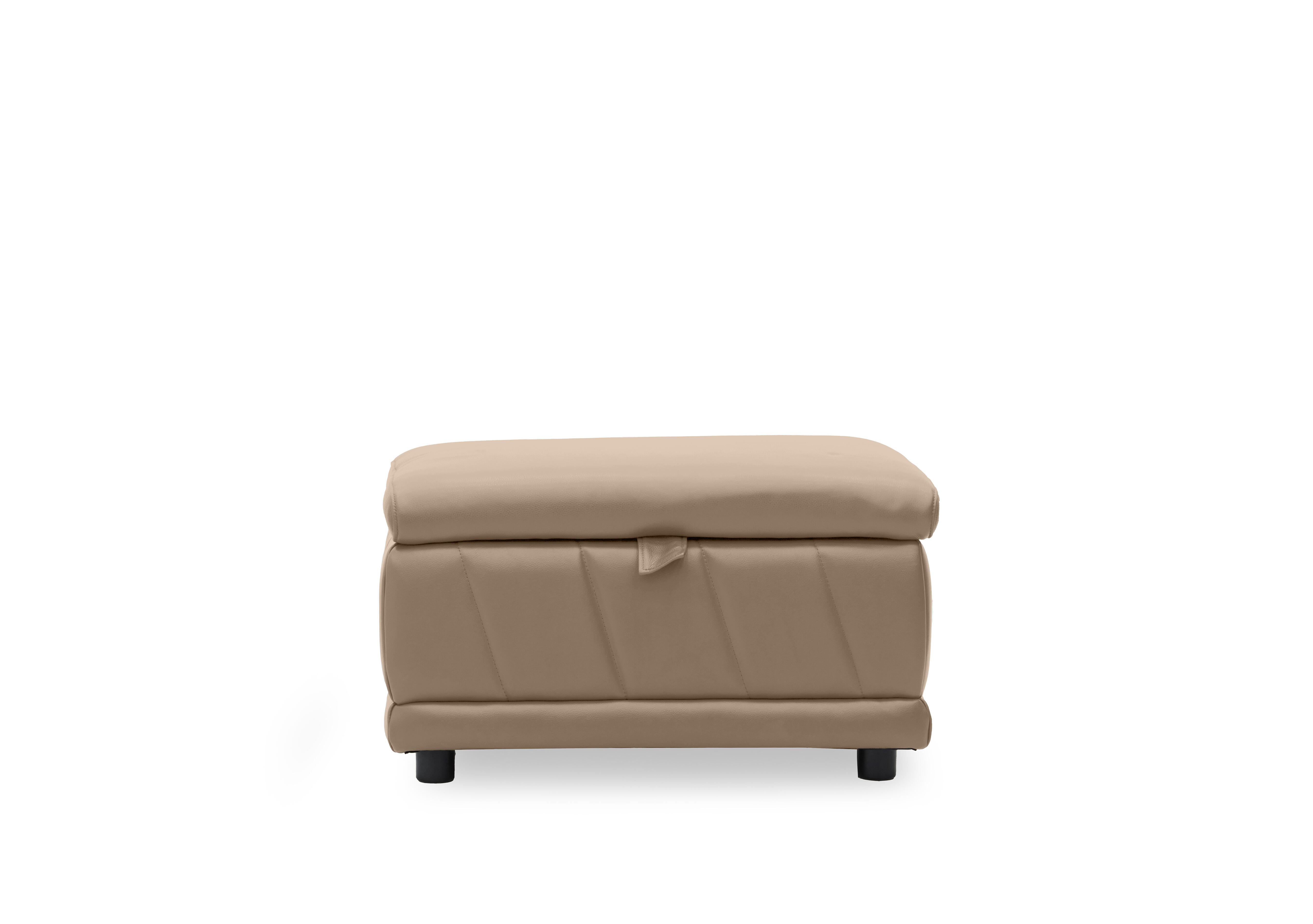 Genius Leather Storage Footstool in Montana Barley Cat-60/06 on Furniture Village