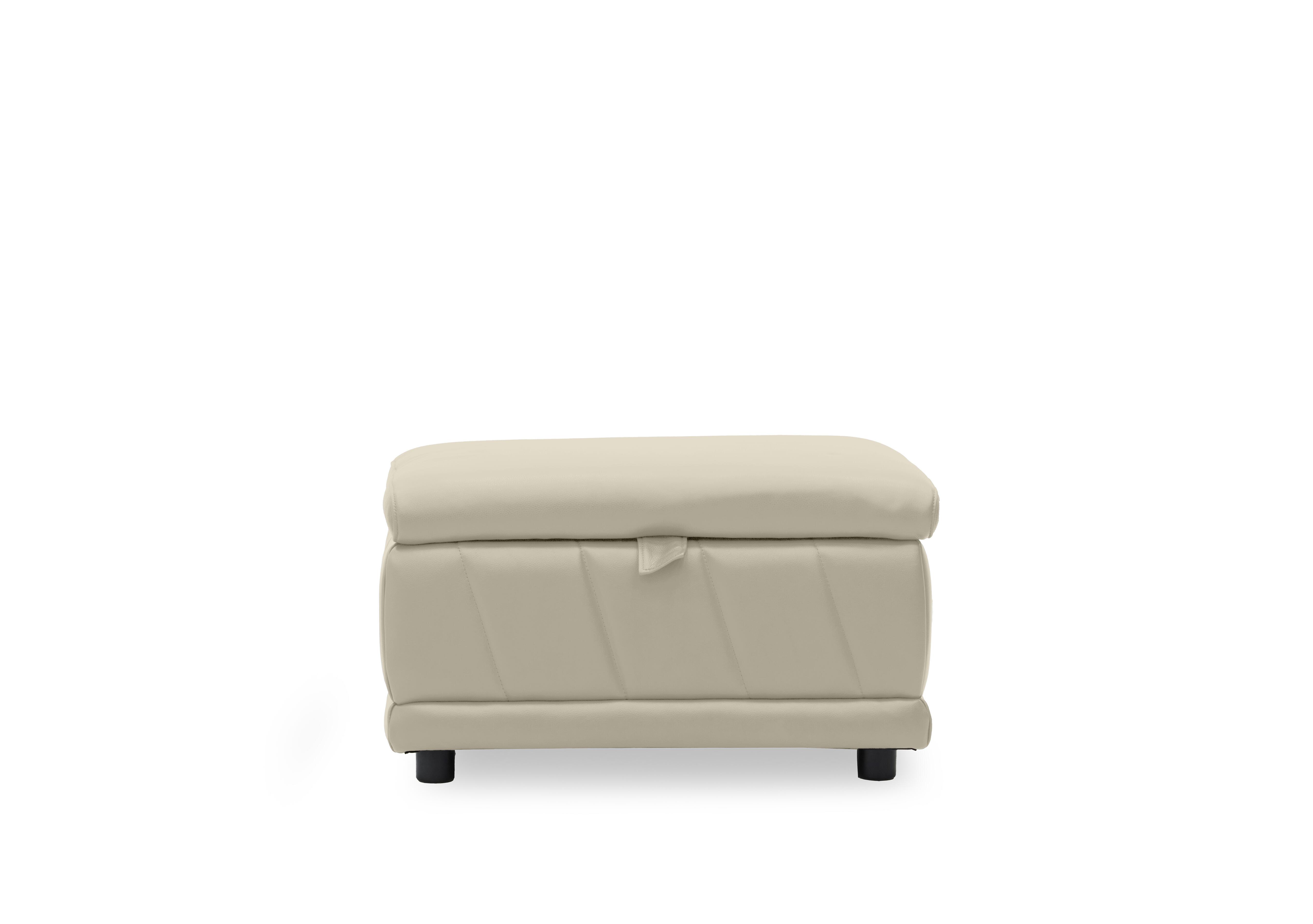 Genius Leather Storage Footstool in Montana Bone China Cat-60/05 on Furniture Village