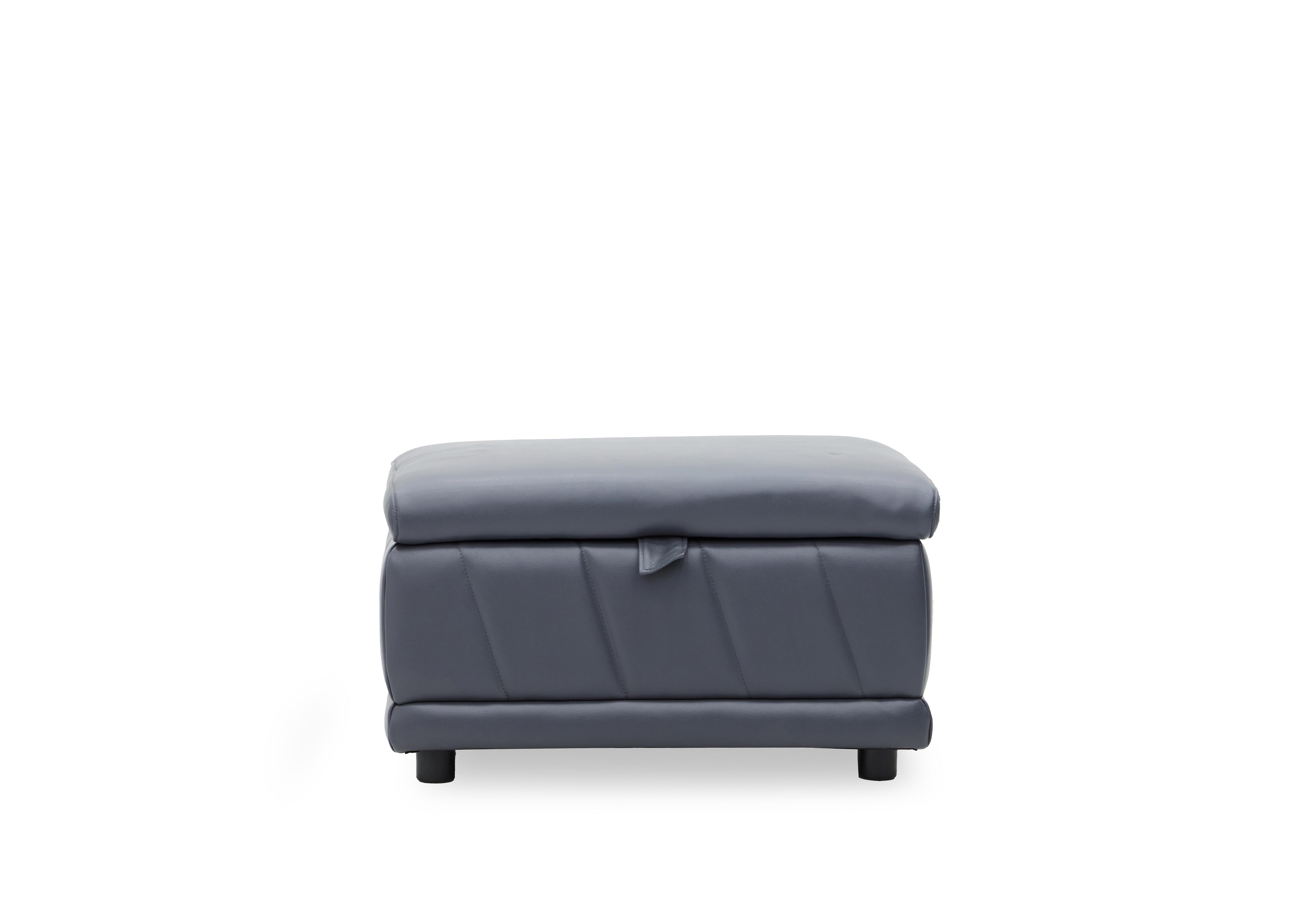 Genius Leather Storage Footstool in Montana Lavender Gry Cat-60/18 on Furniture Village