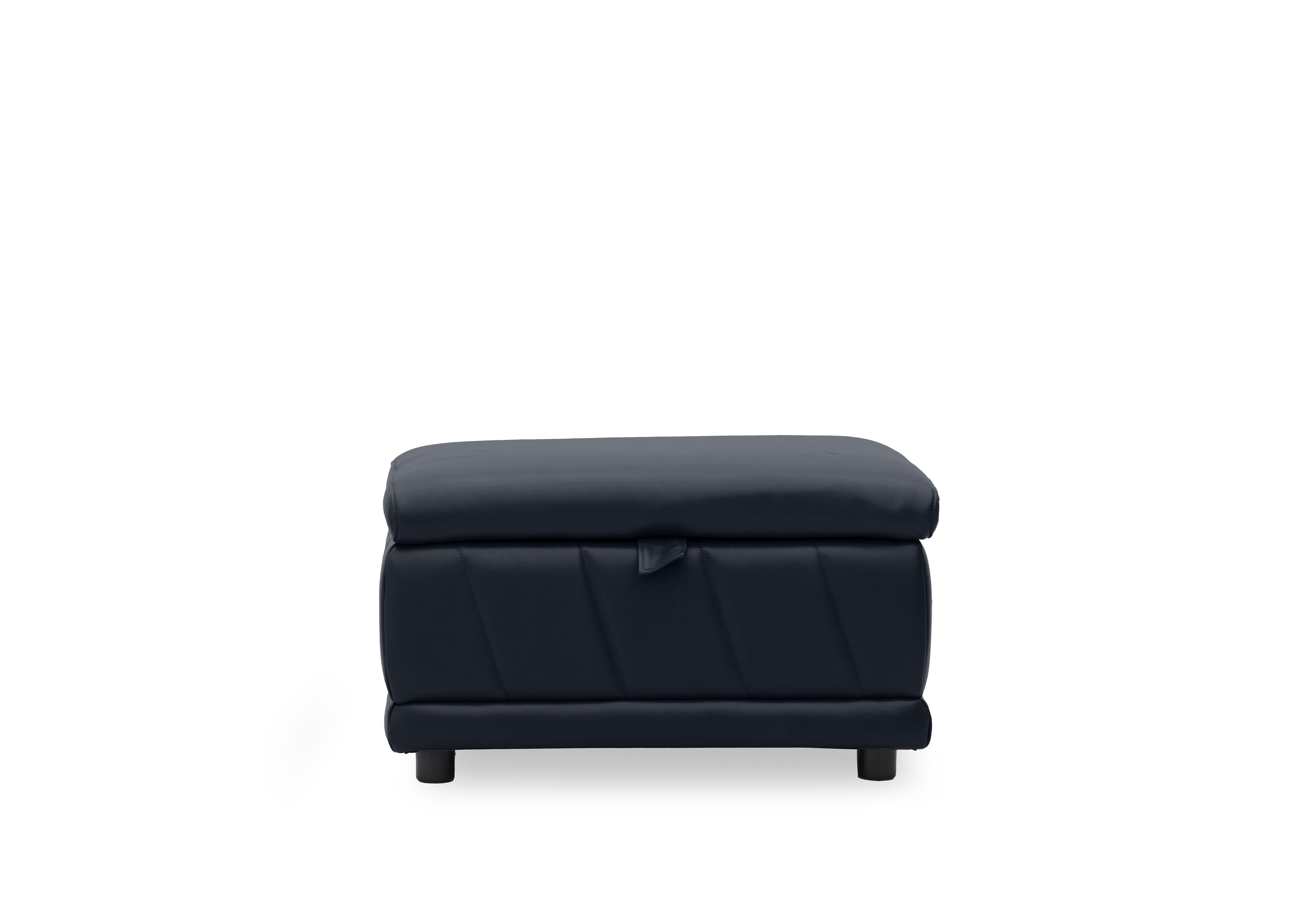 Genius Leather Storage Footstool in Montana Navy Cat-60/24 on Furniture Village