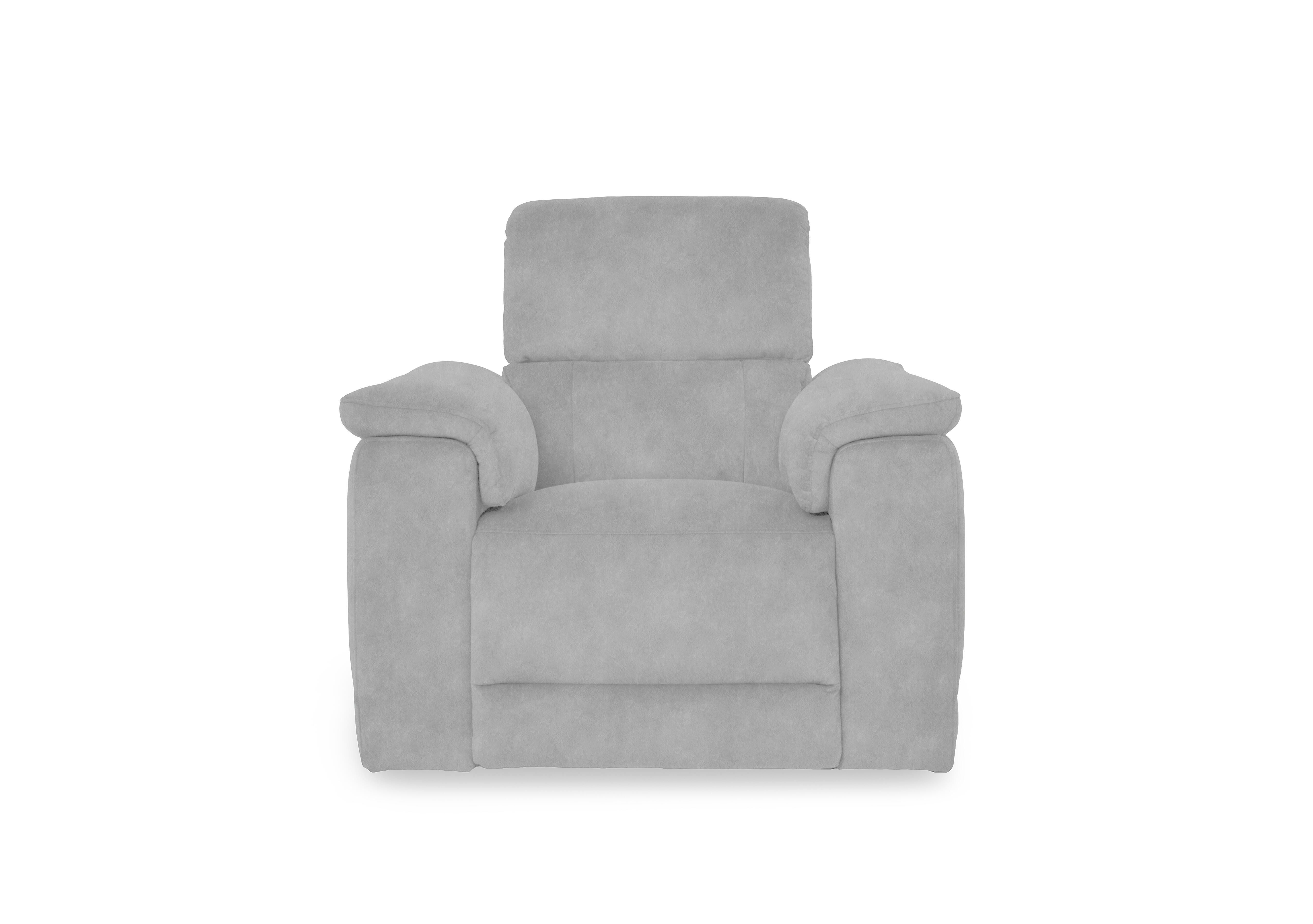Genius Fabric Power Recliner Chair with Power Headrest in Dexter Smoke 43516 on Furniture Village