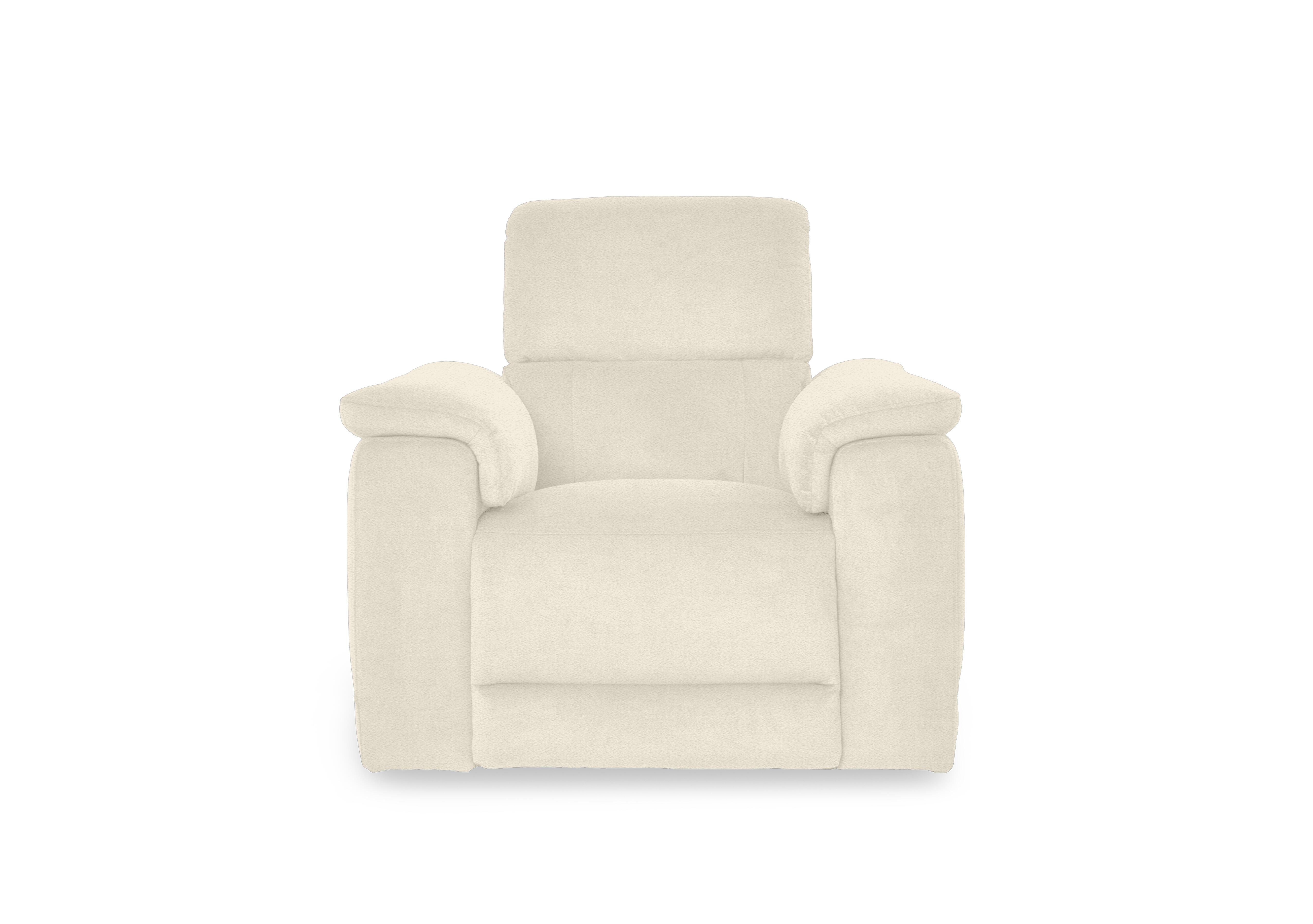 Genius Fabric Power Recliner Chair with Power Headrest in Hudson Ivory 25102 on Furniture Village