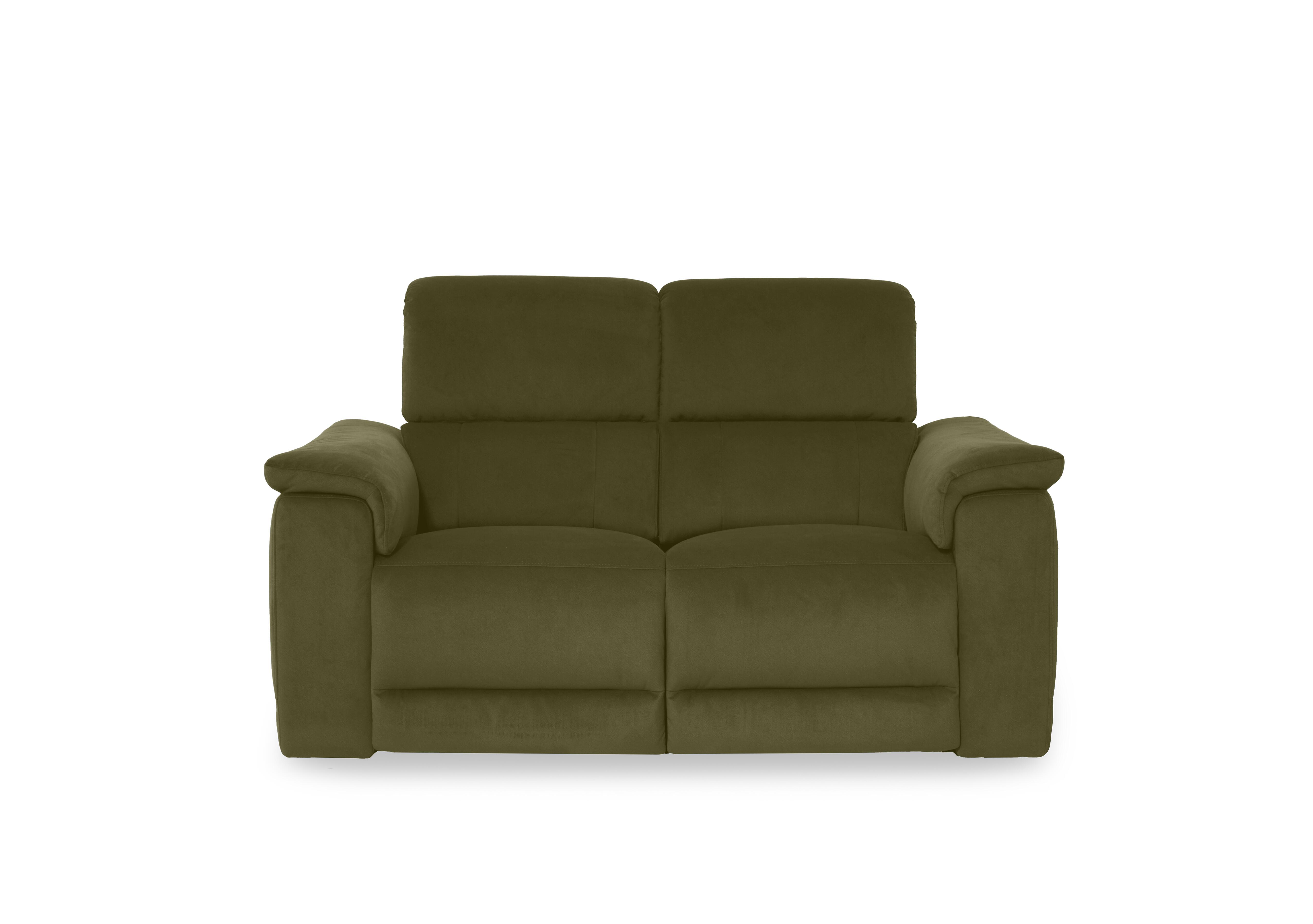 Genius Fabric 2 Seater Power Recliner Sofa with Power Headrests in Bella Olive 43351 on Furniture Village