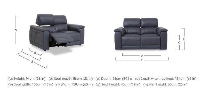 Genius Leather 2 Seater Power Recliner Sofa with Power Headrests in  on Furniture Village