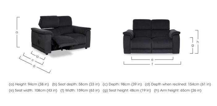 Genius Fabric 2 Seater Power Recliner Sofa with Power Headrests and Bluetooth Speakers in  on Furniture Village