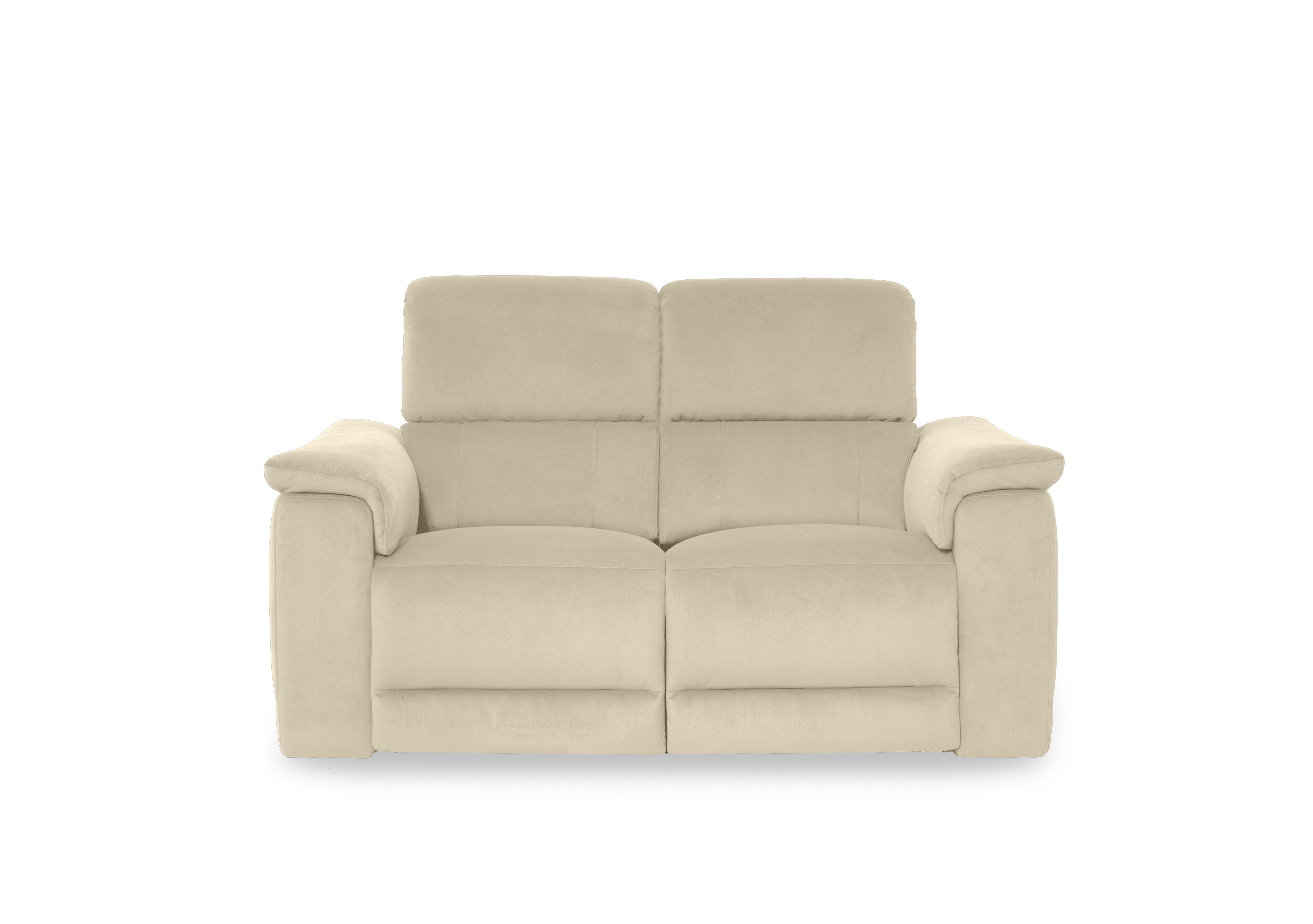Genius Fabric 2 Seater Power Recliner Sofa with Power Headrests and Bluetooth Speakers in Bella Barley White 43121 on Furniture Village