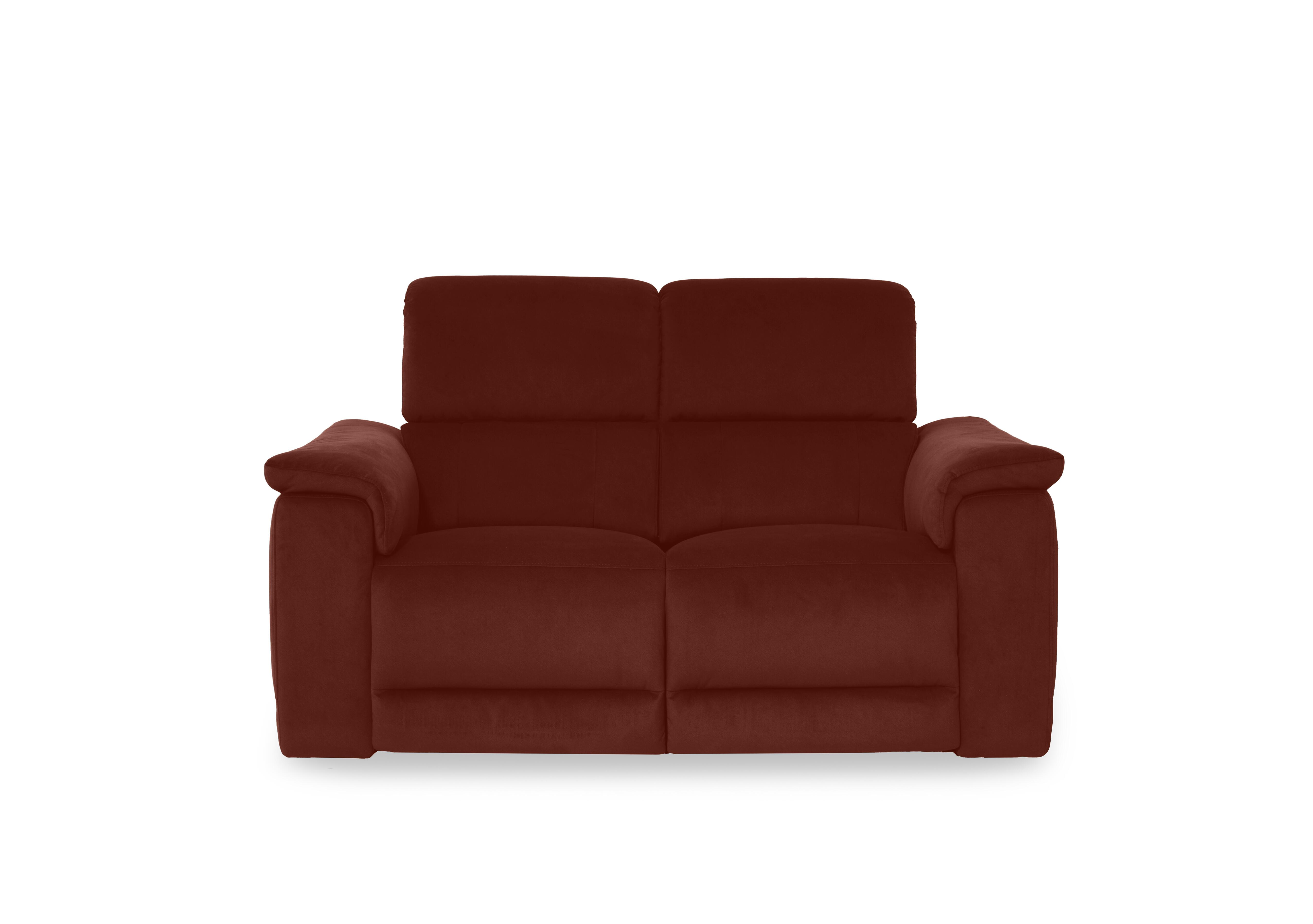 Genius Fabric 2 Seater Power Recliner Sofa with Power Headrests and Bluetooth Speakers in Bella Rust 43232 on Furniture Village