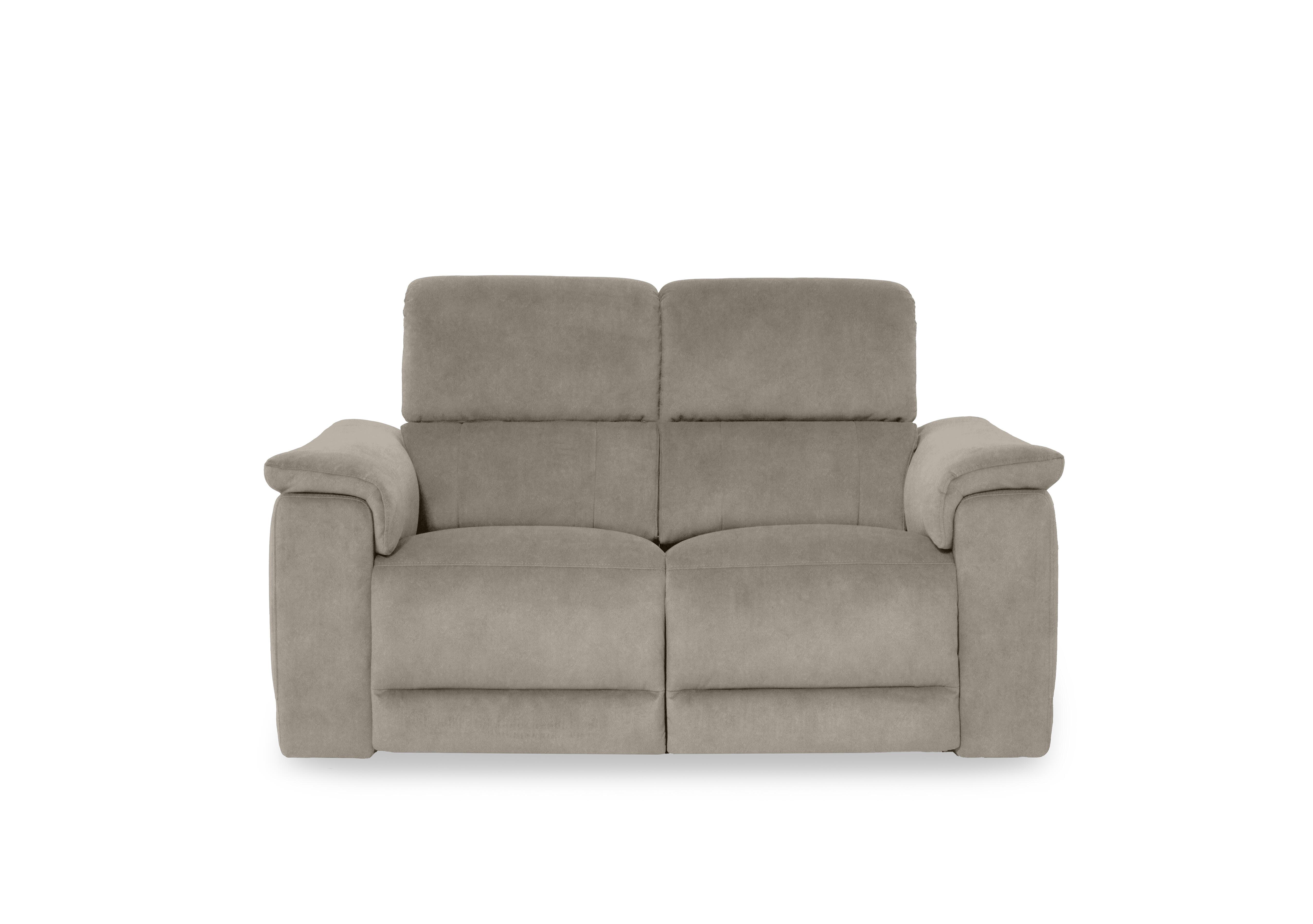 Genius Fabric 2 Seater Power Recliner Sofa with Power Headrests and Bluetooth Speakers in Marble Cream 18177 on Furniture Village