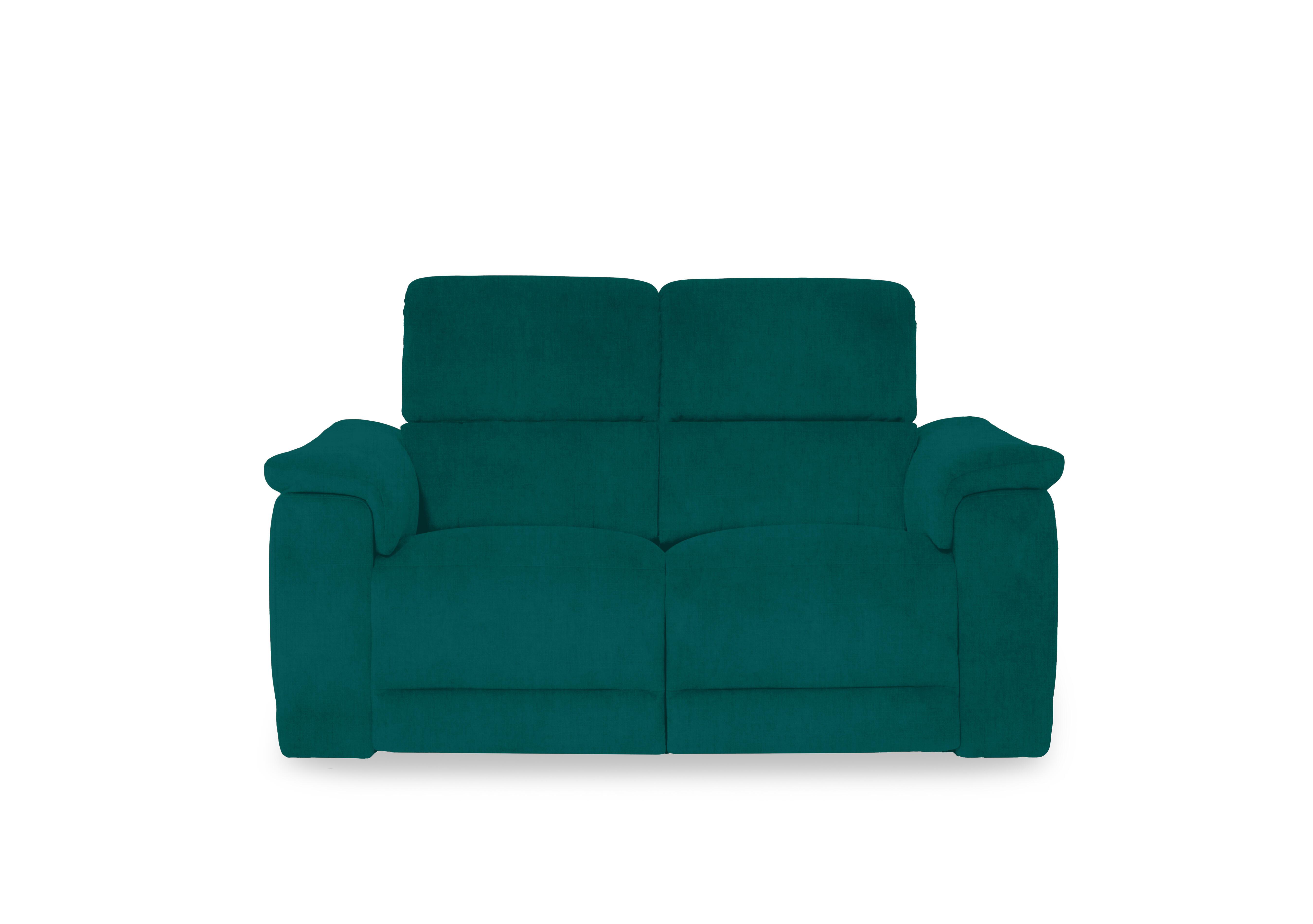 Genius Fabric 2 Seater Power Recliner Sofa with Power Headrests and Bluetooth Speakers in Opulence Teal 51003 on Furniture Village