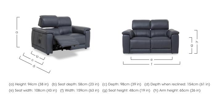 Genius Leather 2 Seater Power Recliner Sofa with Power Headrests and Bluetooth Speakers in  on Furniture Village