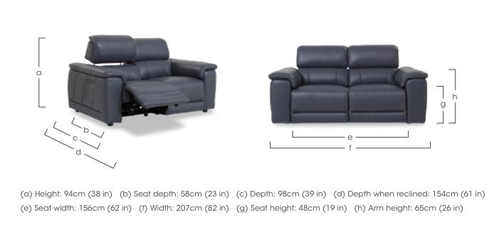 Genius Leather 3 Seater Power Recliner Sofa with Power Headrests in  on Furniture Village