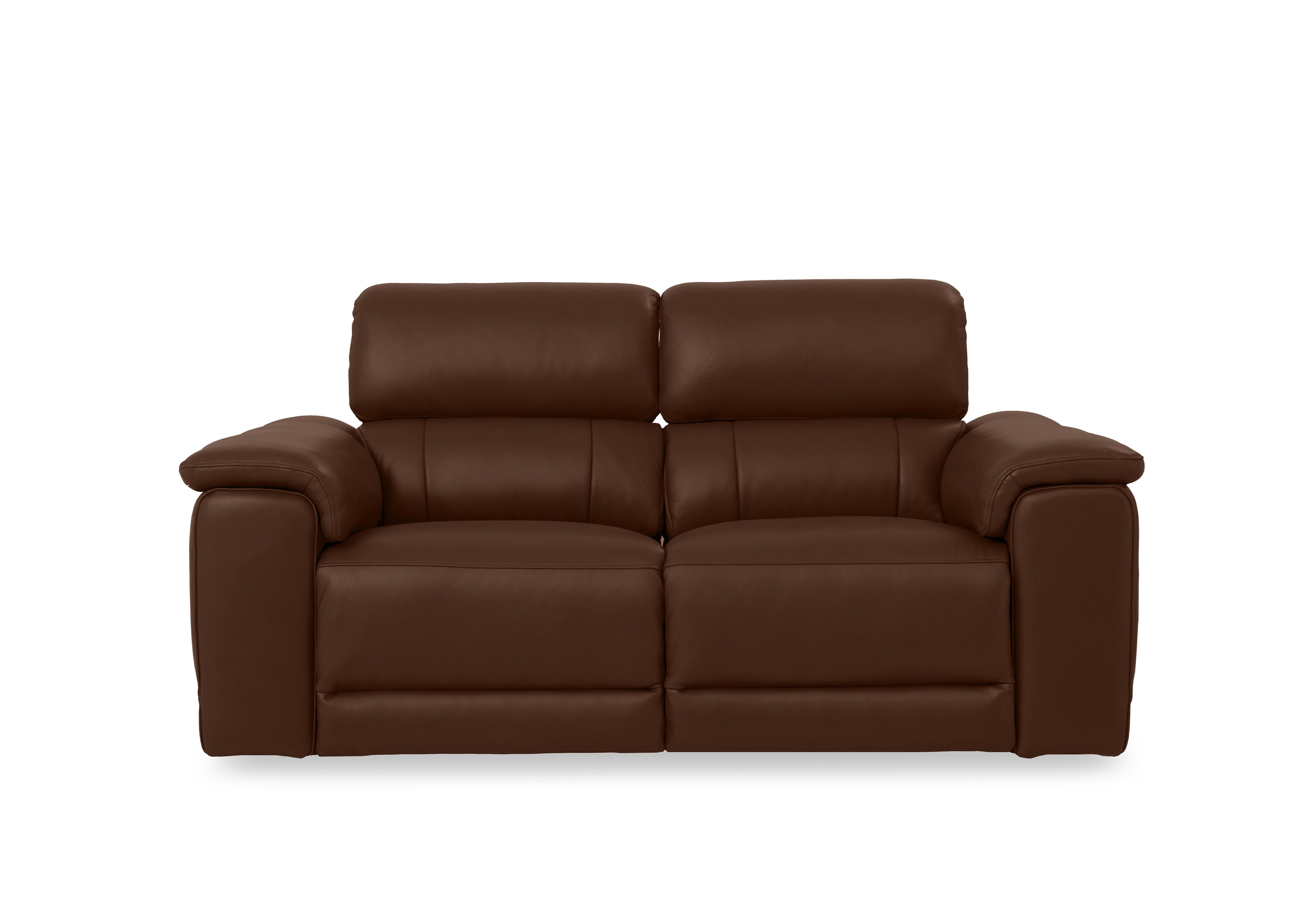 Genius Leather 3 Seater Power Recliner Sofa with Power Headrests in Montana Chocolate Cat-60/08 on Furniture Village