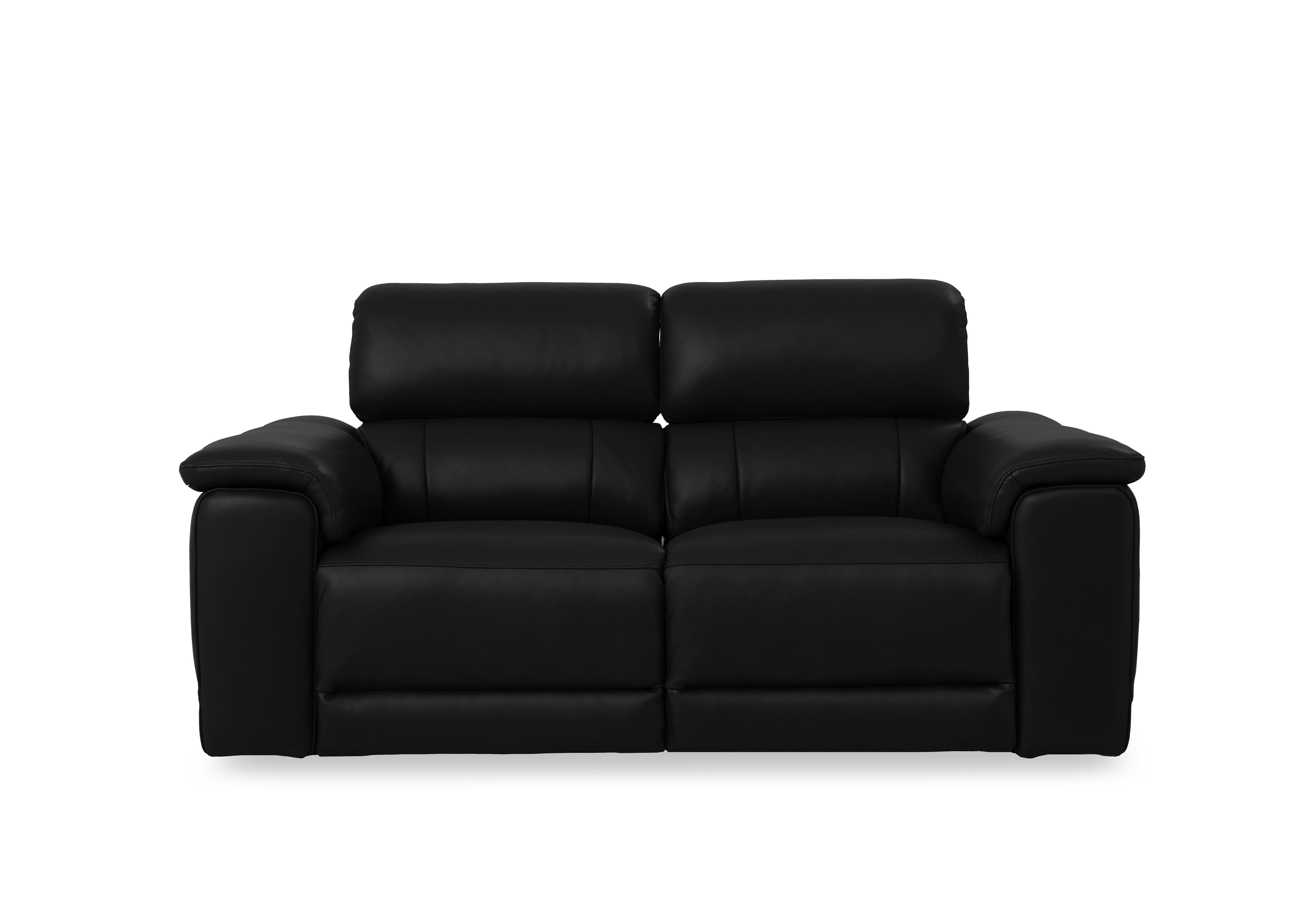Genius Leather 3 Seater Power Recliner Sofa with Power Headrests in Montana Jet Black Cat-60/22 on Furniture Village