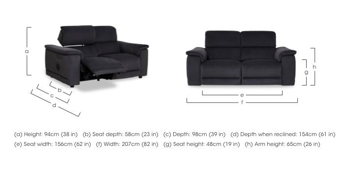 Genius Fabric 3 Seater Power Recliner Sofa with Power Headrest and Bluetooth Speakers in  on Furniture Village