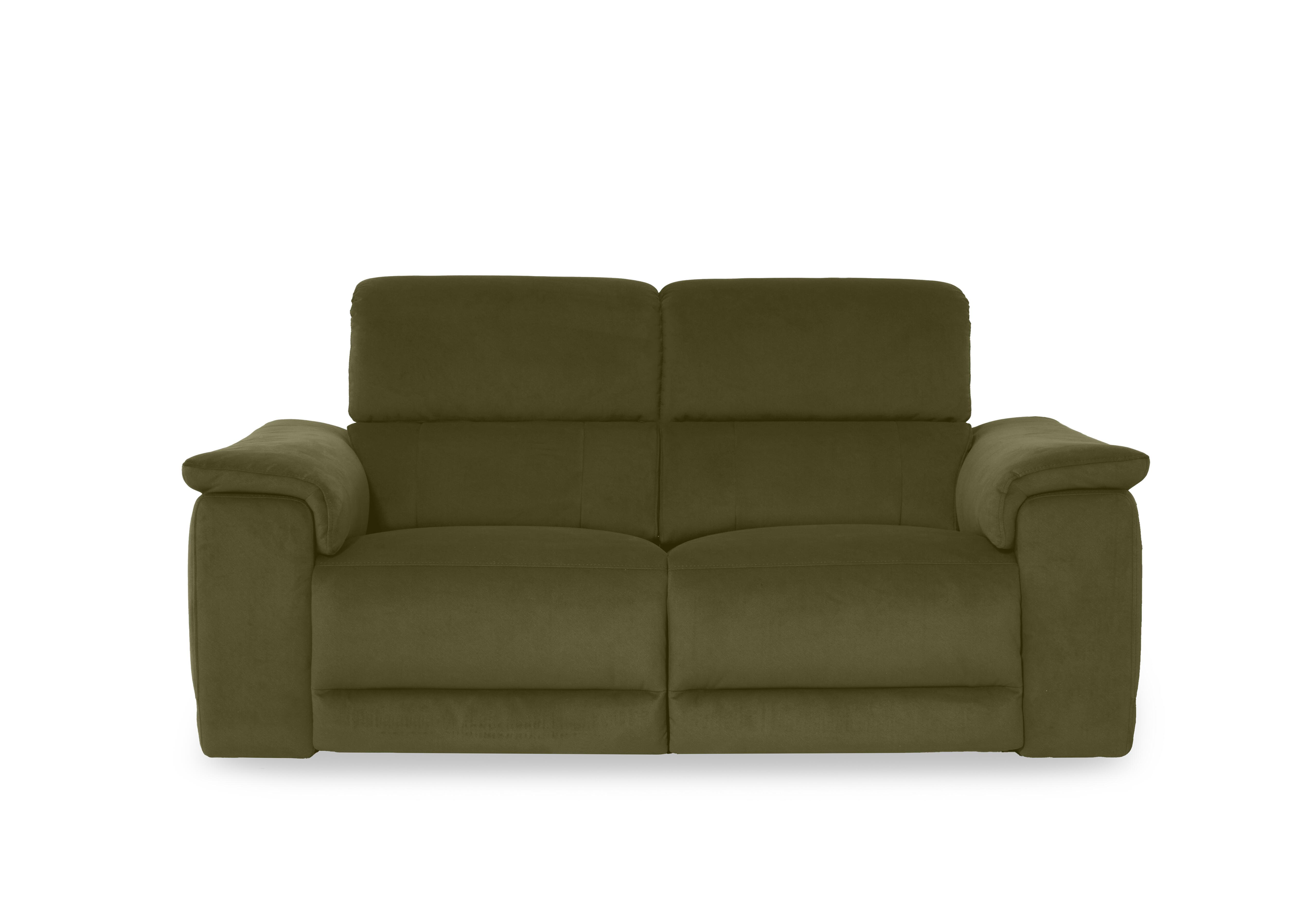 Genius Fabric 3 Seater Power Recliner Sofa with Power Headrest and Bluetooth Speakers in Bella Olive 43351 on Furniture Village