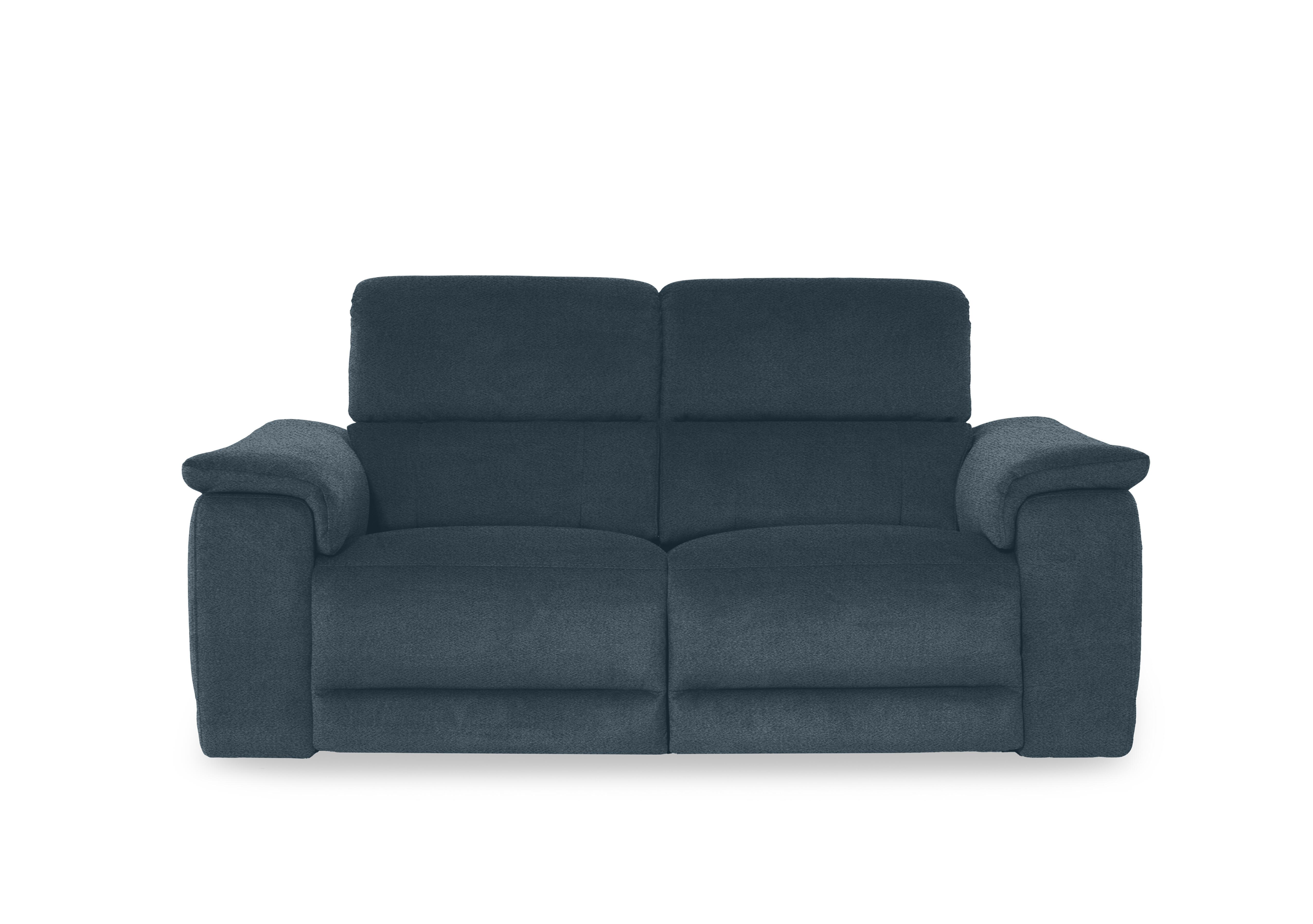 Genius Fabric 3 Seater Power Recliner Sofa with Power Headrest and Bluetooth Speakers in Hudson Ocean 25315 on Furniture Village